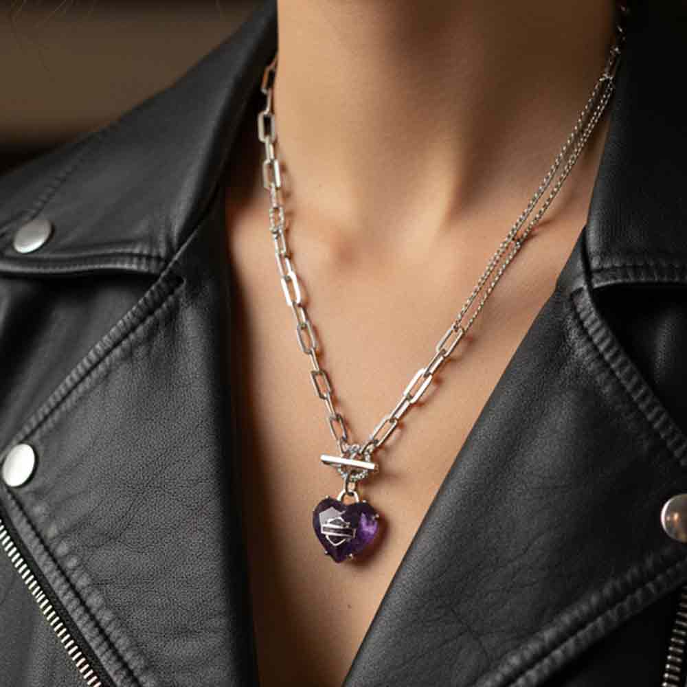 woman wearing a necklace