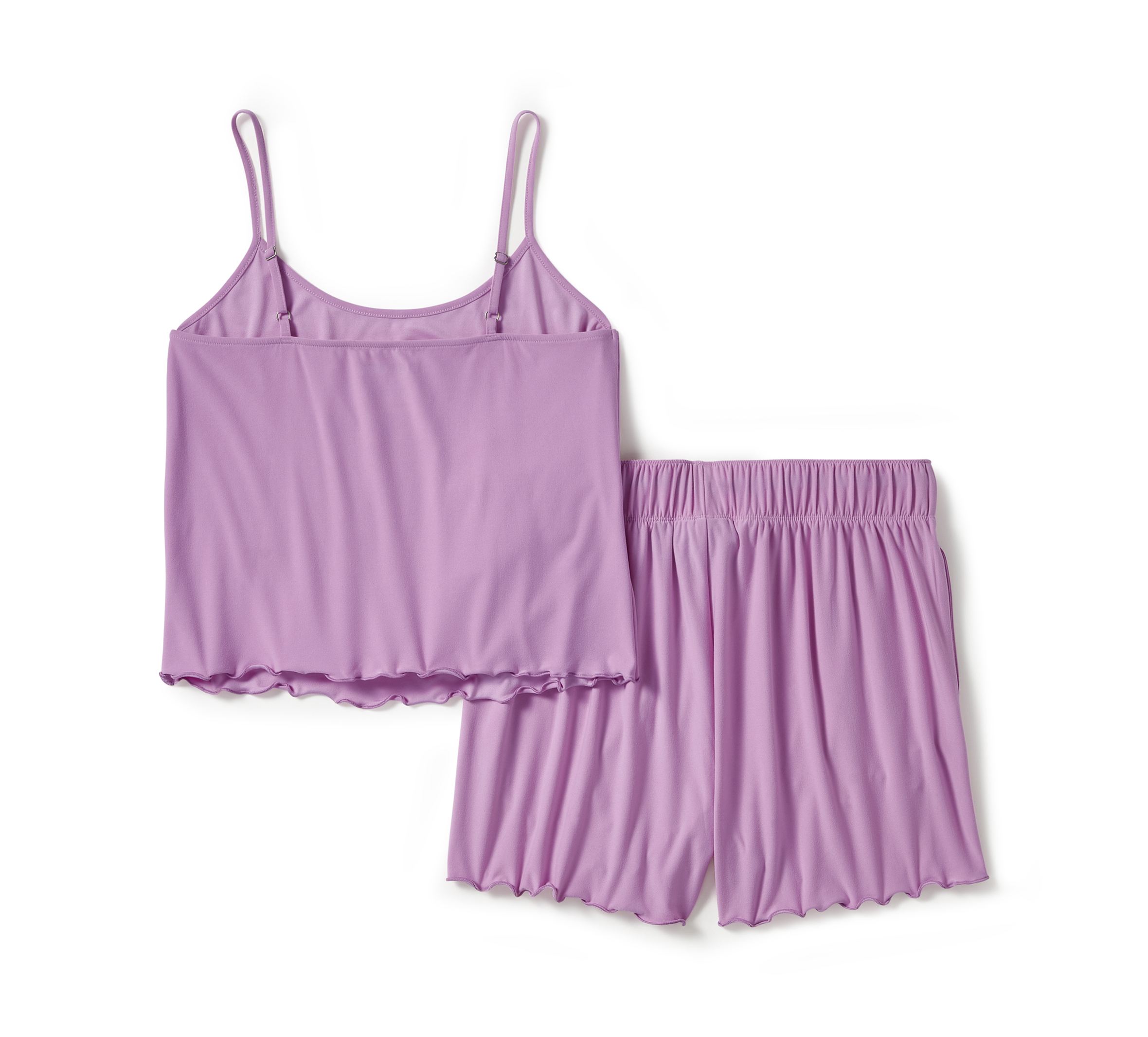 Women's Lettuce Trim Pajama Short Set