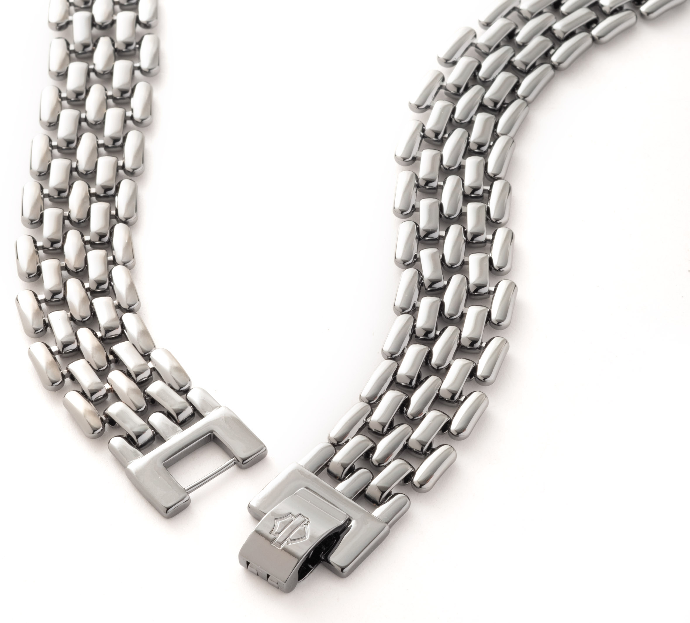 Men's 24" Bar & Shield Plate Watch Chain Link Necklace