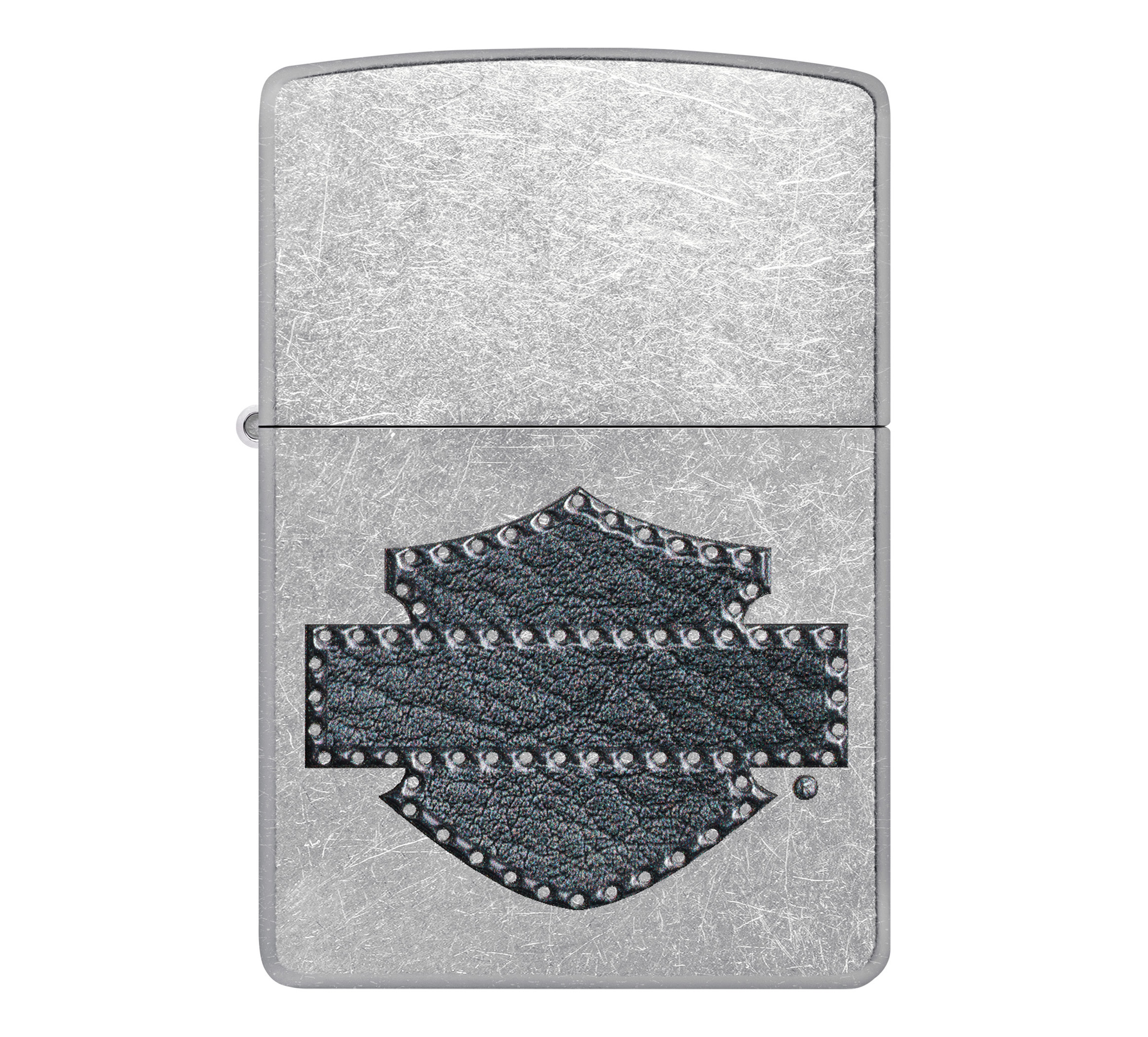 Harley-Davidson® Leather Logo Color Image Street Chrome Windproof Ligher