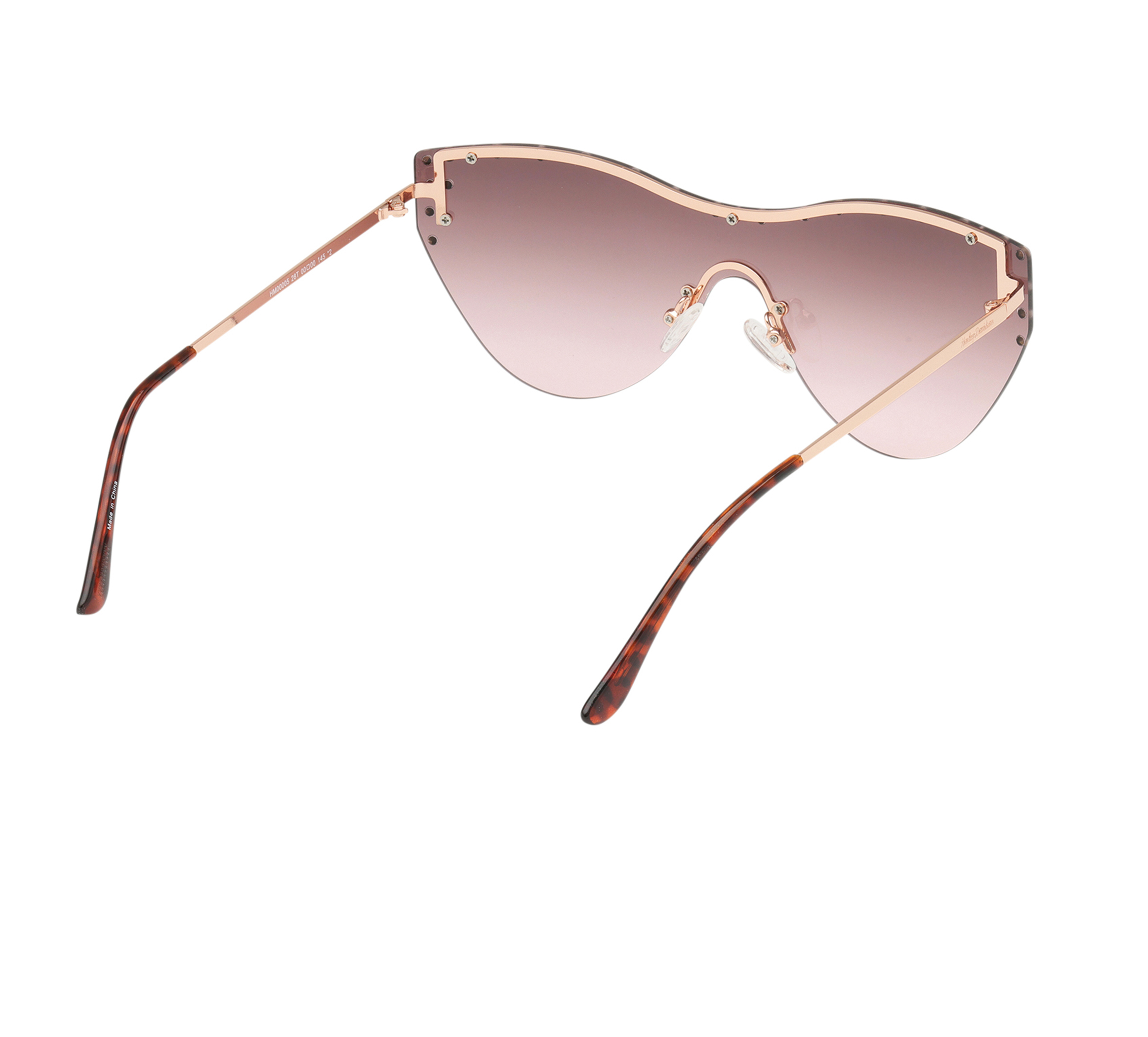 Cat-eye Lifestyle Rimless  Shield Sunglasses