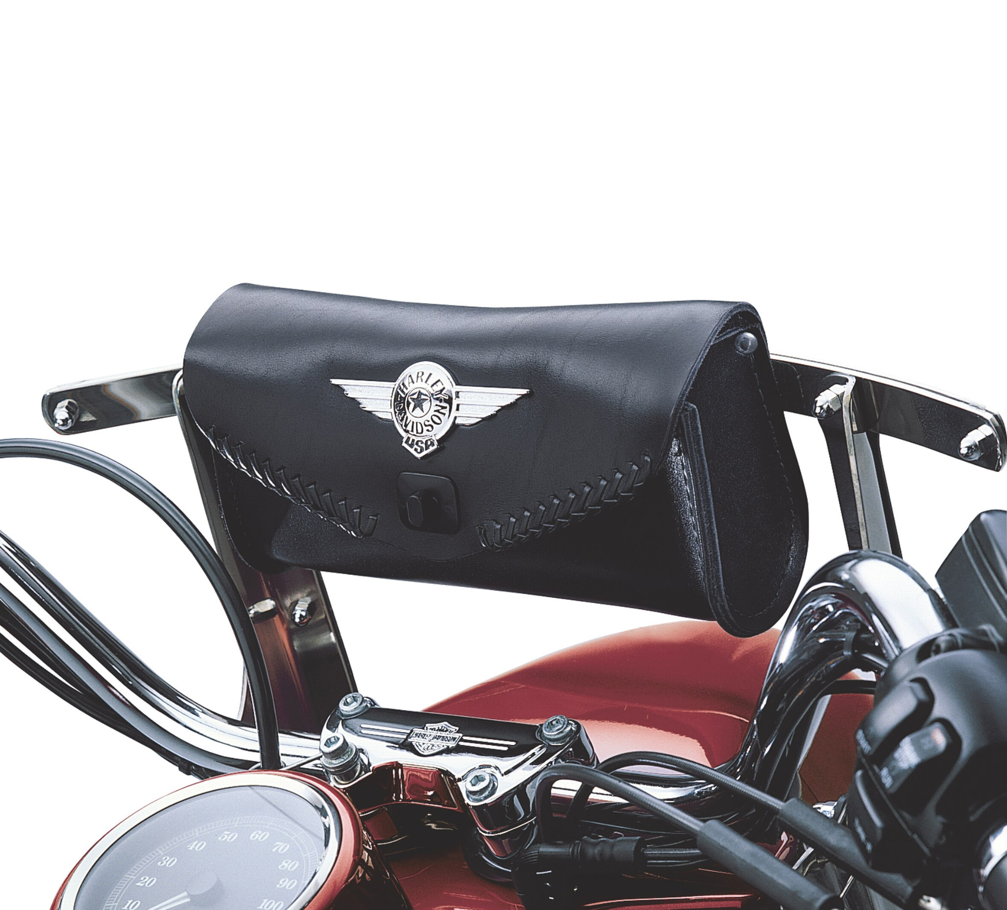 Fat Boy Windshield Bag with Die-Cast Concho