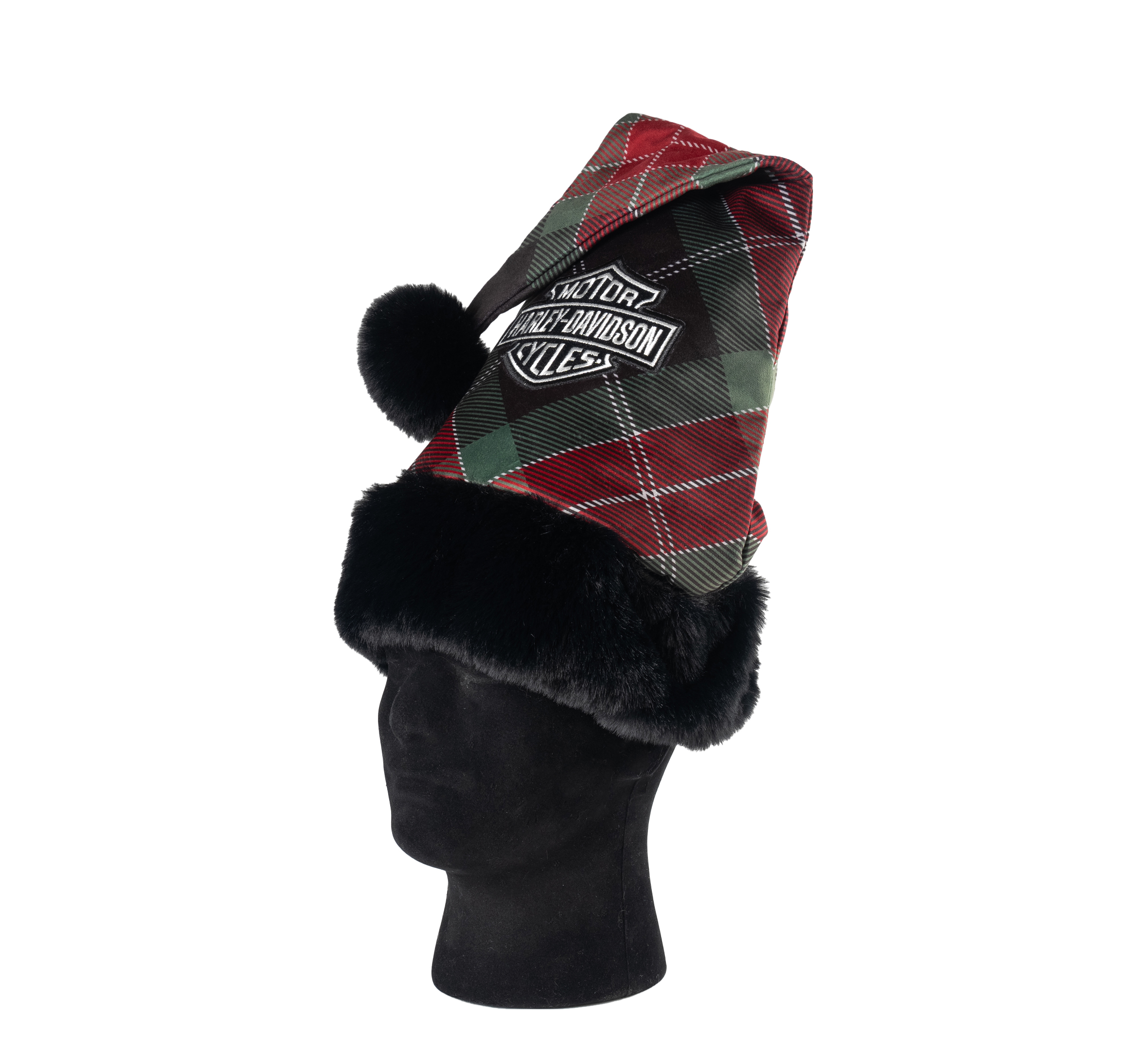 Holiday Plaid Santa Hat
