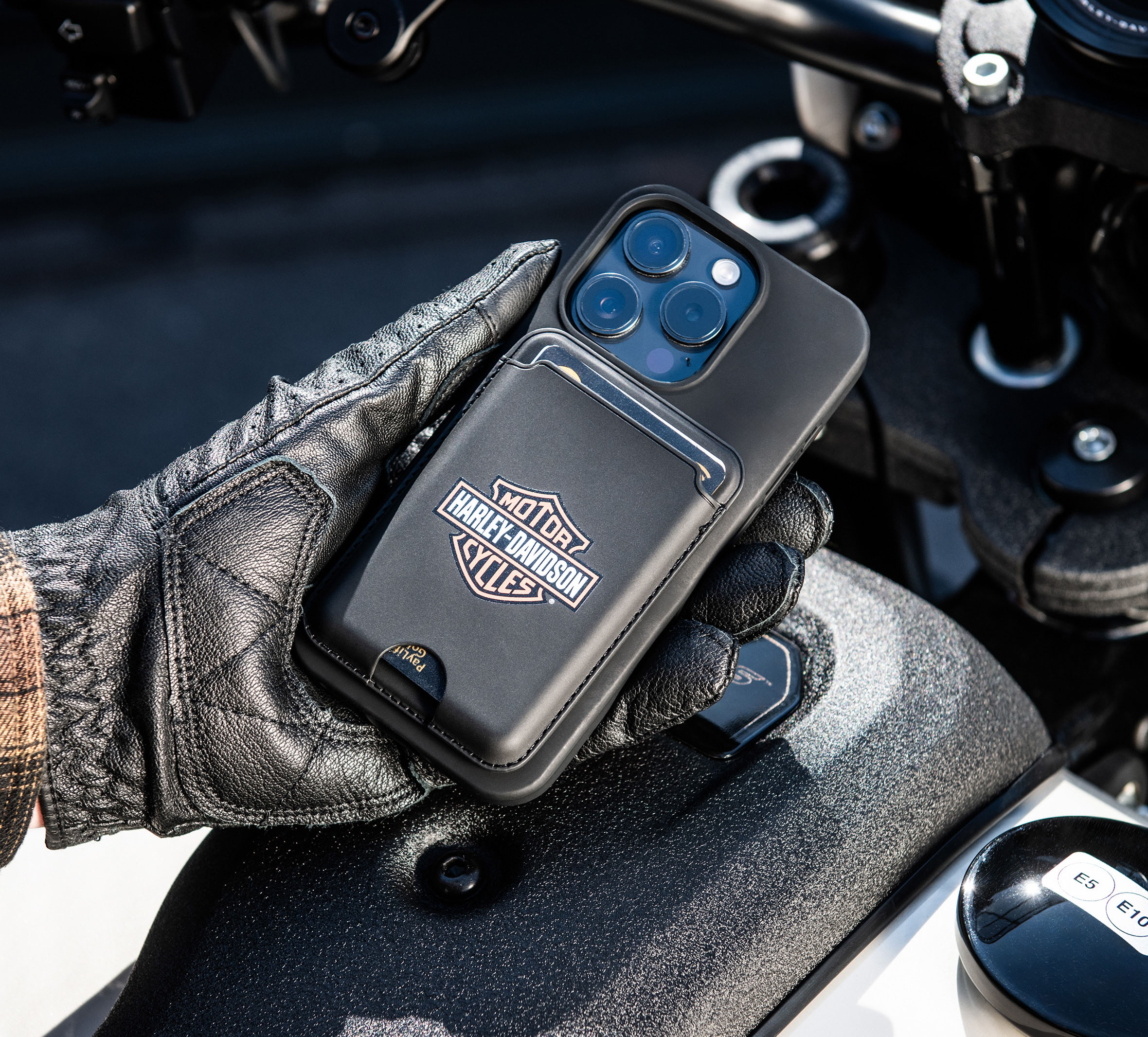 H-D Card Wallet- Classic Bar & Shield