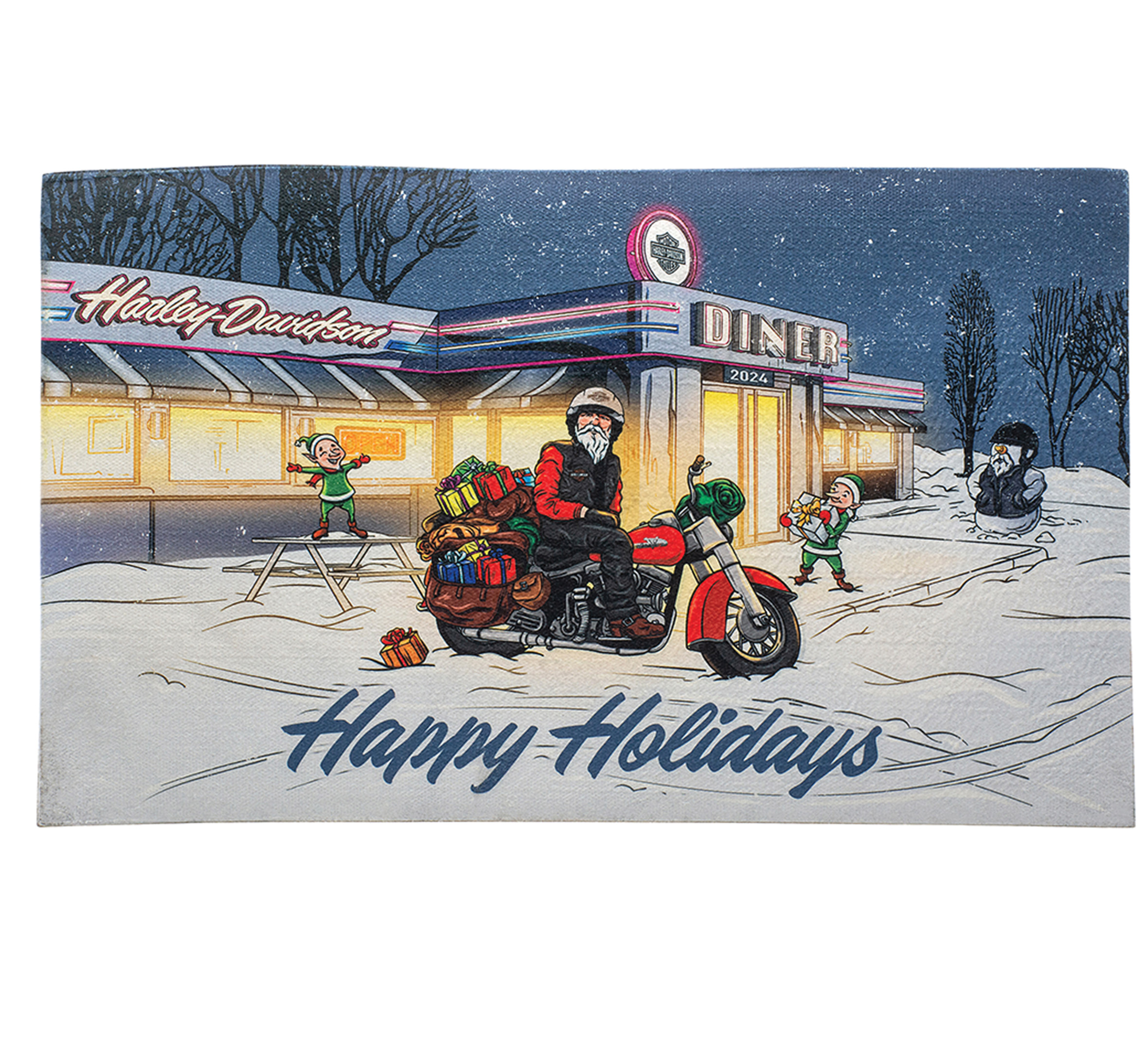 Biker Santa Entry Mat