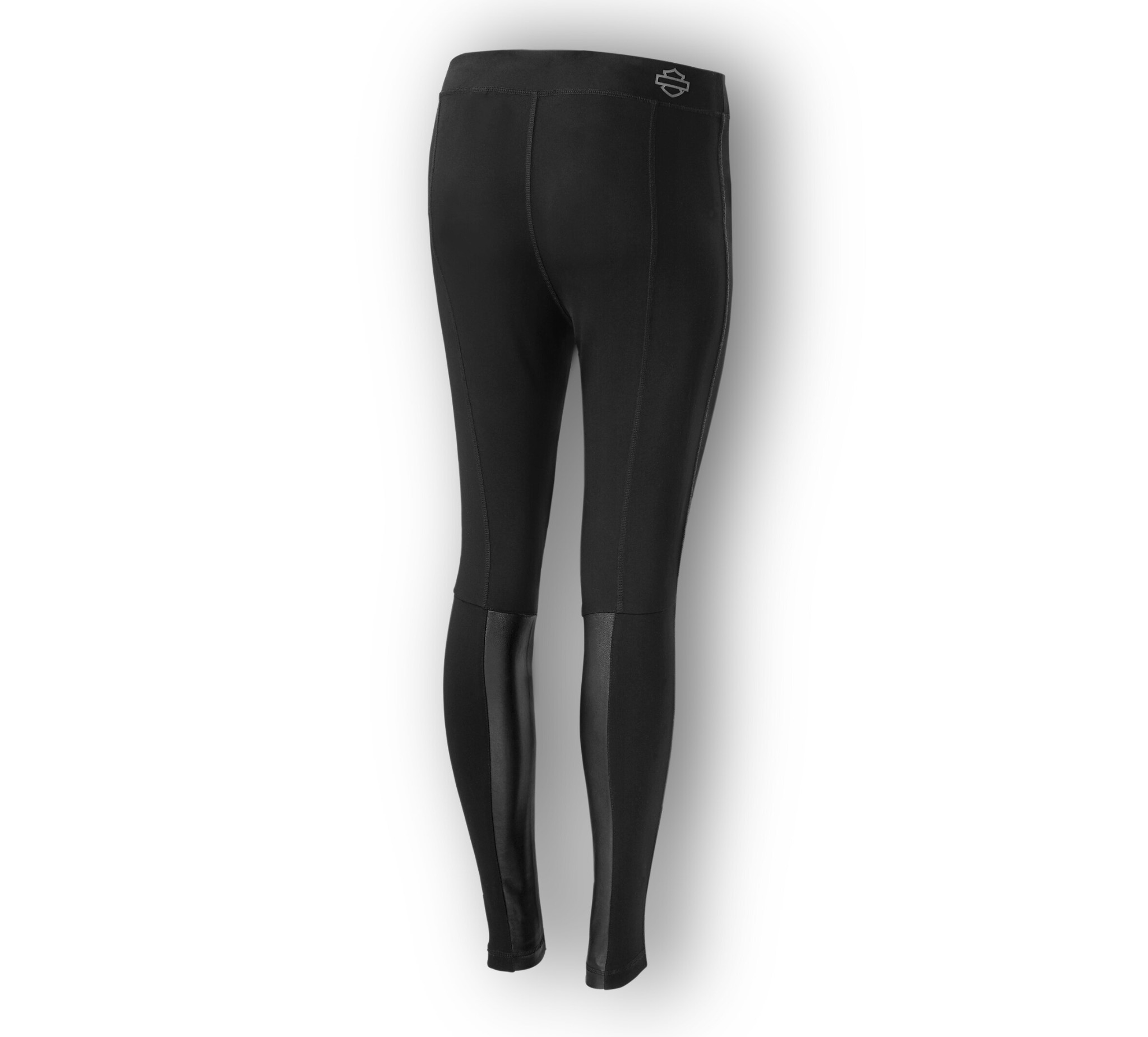 Women's Leather Accent Mid-Rise Leggings