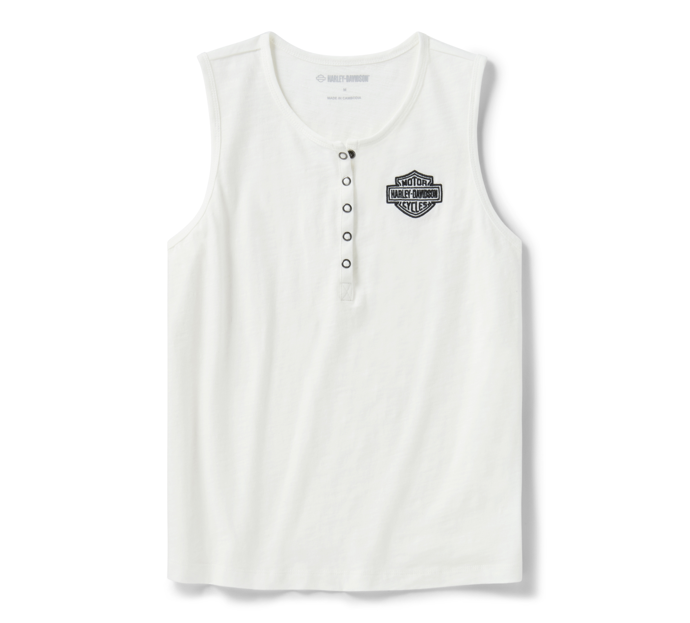 Women's H-D Essential Sleeveless Snap Henley | Harley-Davidson BR