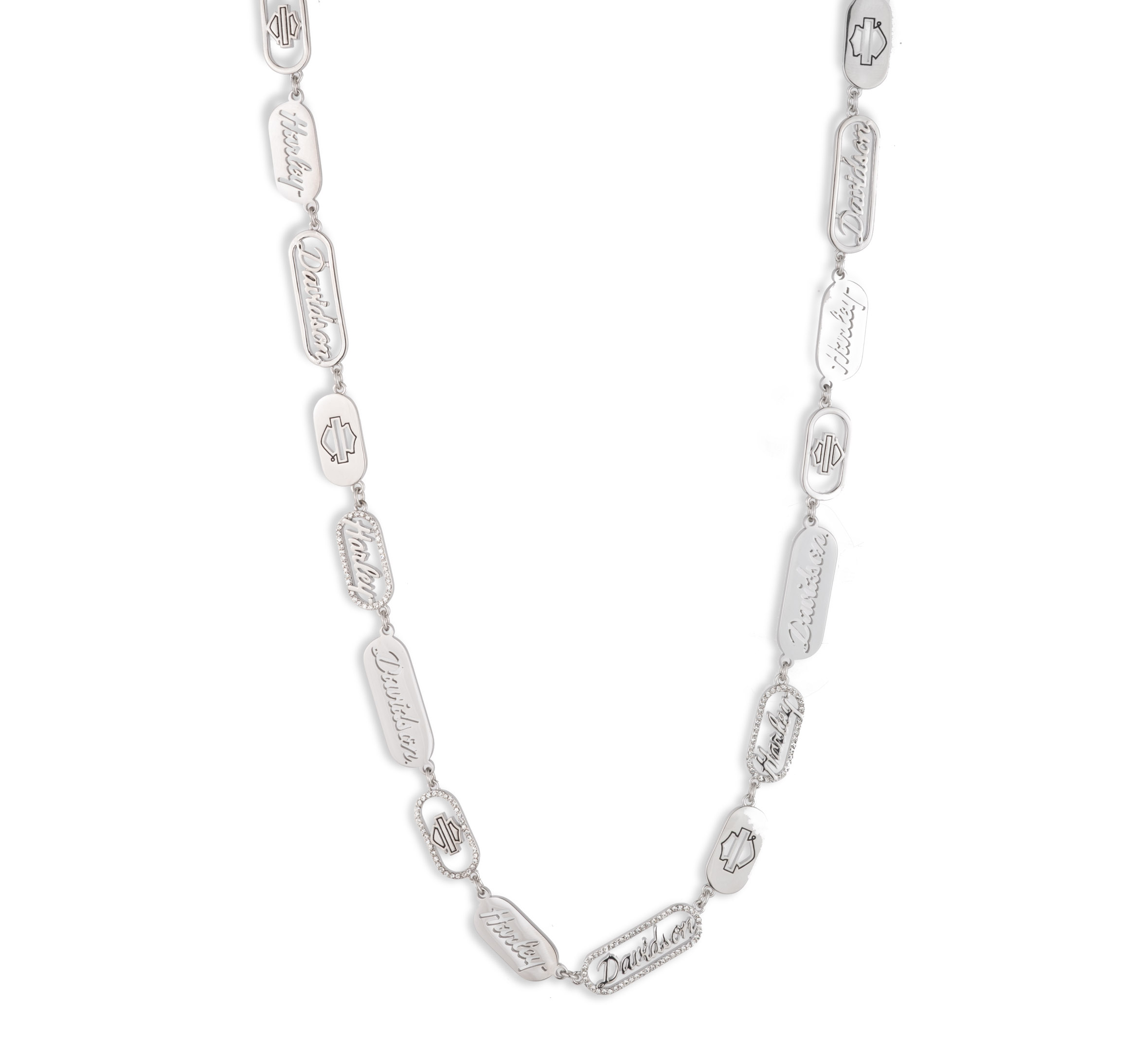 Women's 16" Harley-Davidson Cut Out Oval Link Necklace