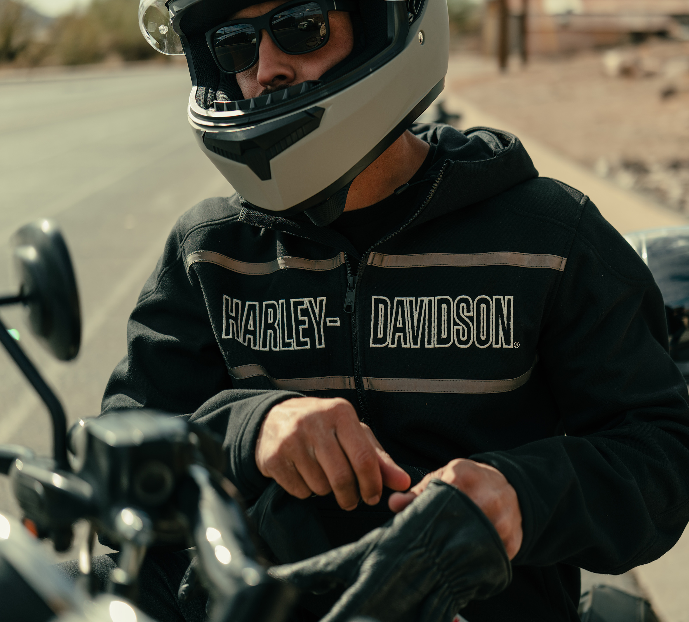 Men's H-D® Trenton Deflector 2.0 Hooded Riding Fleece