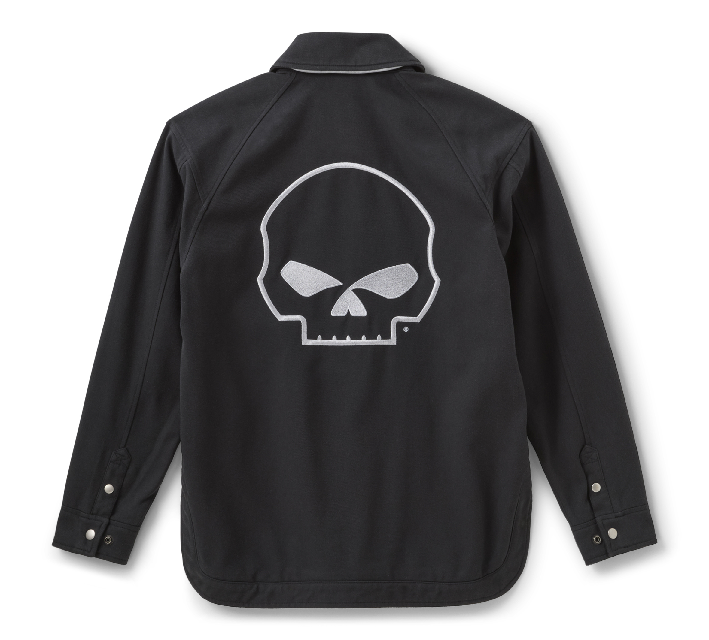 Blouson de moto Willie G Skull à ourlet incurvé pour femmes