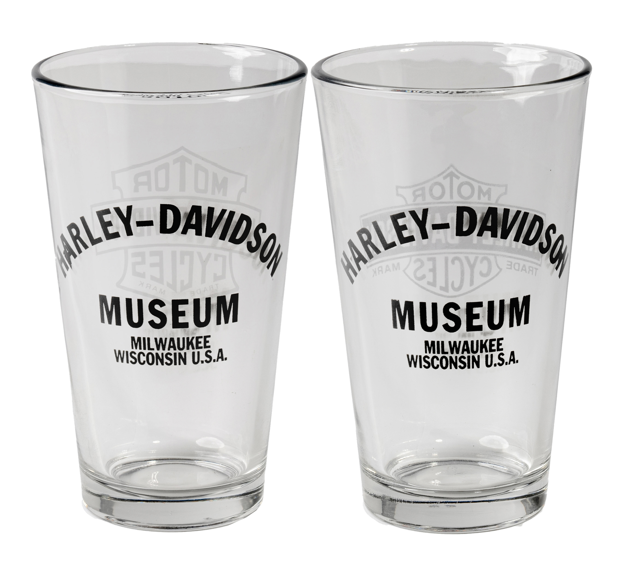 Bar & Shield Pint Glasses - Set of 2