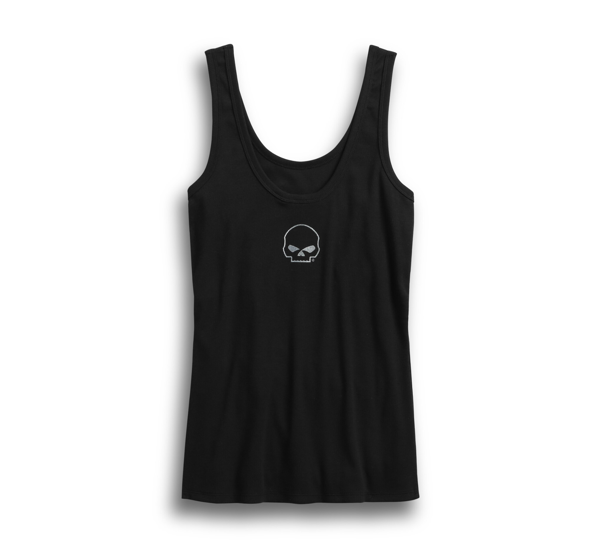 Women's Foil Print Skull Tank