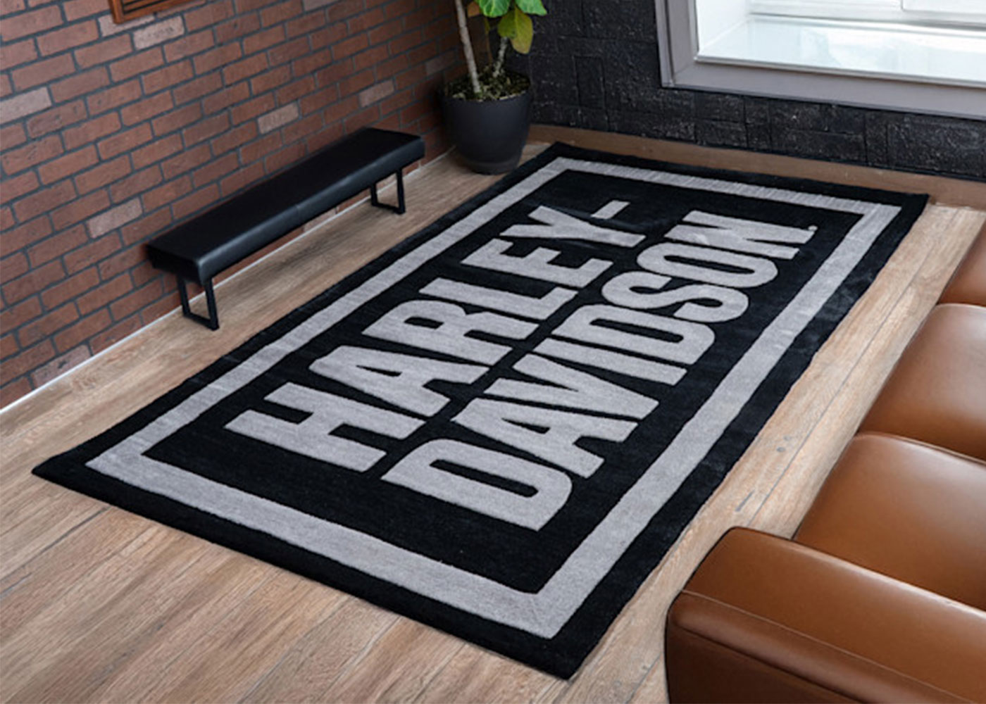 Harley-Davidson rug in living space