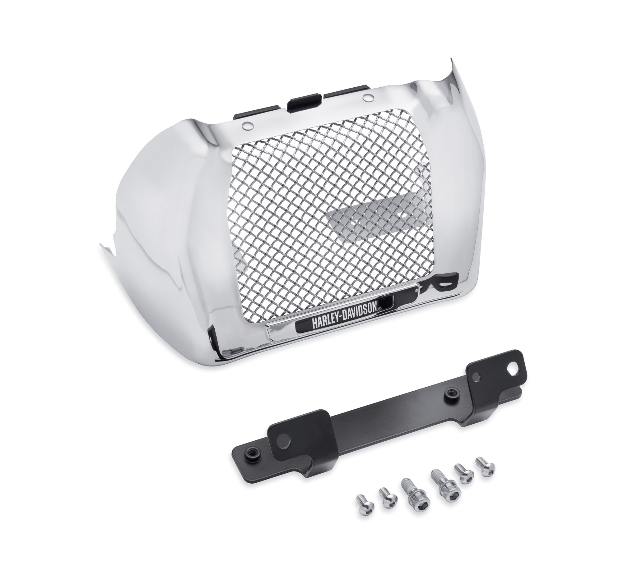 Cache-radiateur d’huile chromé