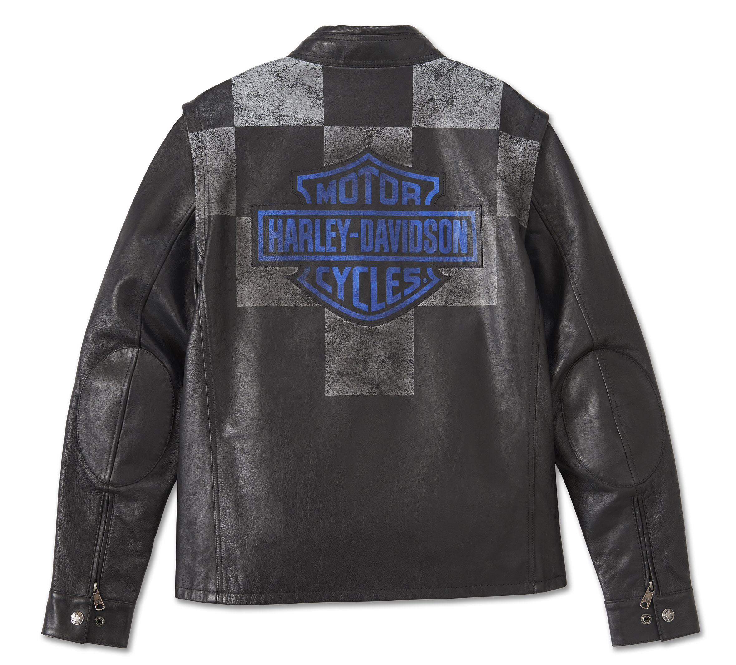 Men's Blue Steel Convertible Leather Jacket