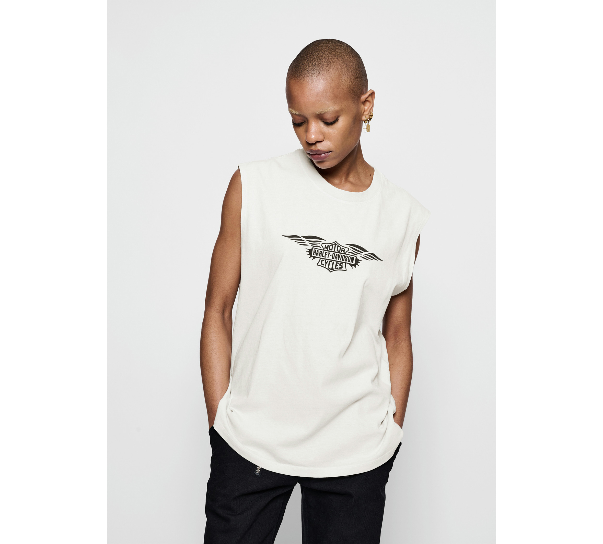 Silver Wing Boxy Muscle Tank