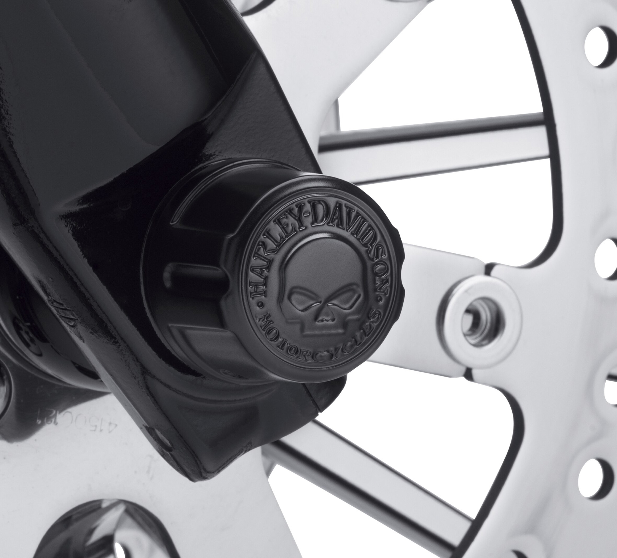 Willie G Skull Front Axle Nut Covers