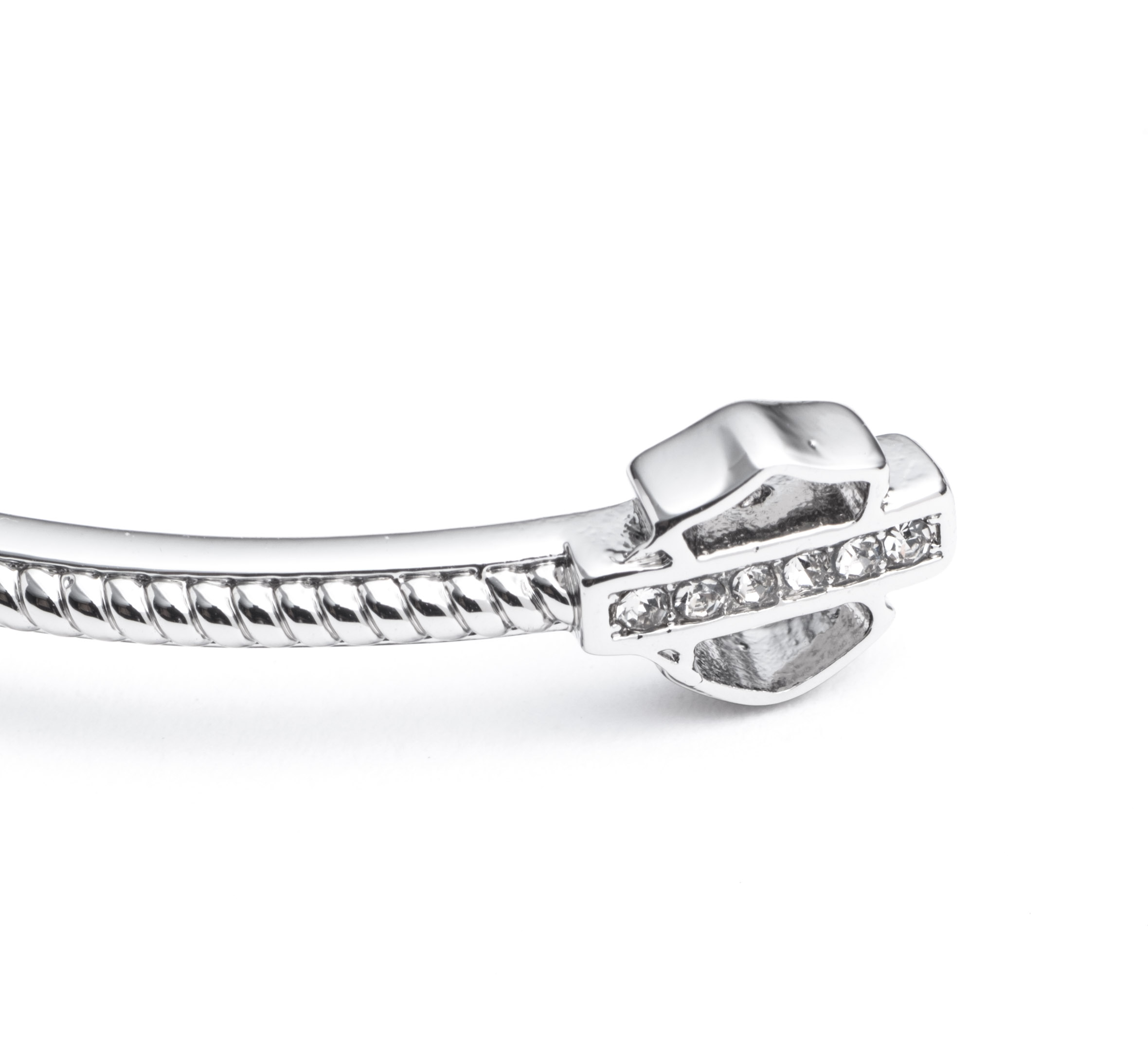 Women's Bar & Shield Hinged Cuff Bracelet