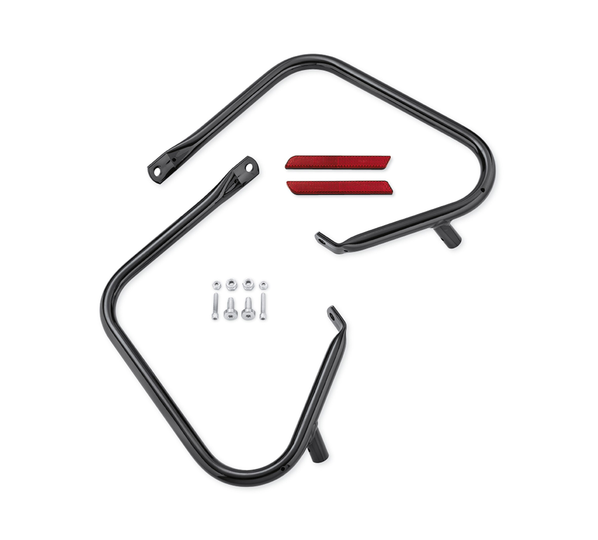 Gloss Black Rear Saddlebag Guard Kit