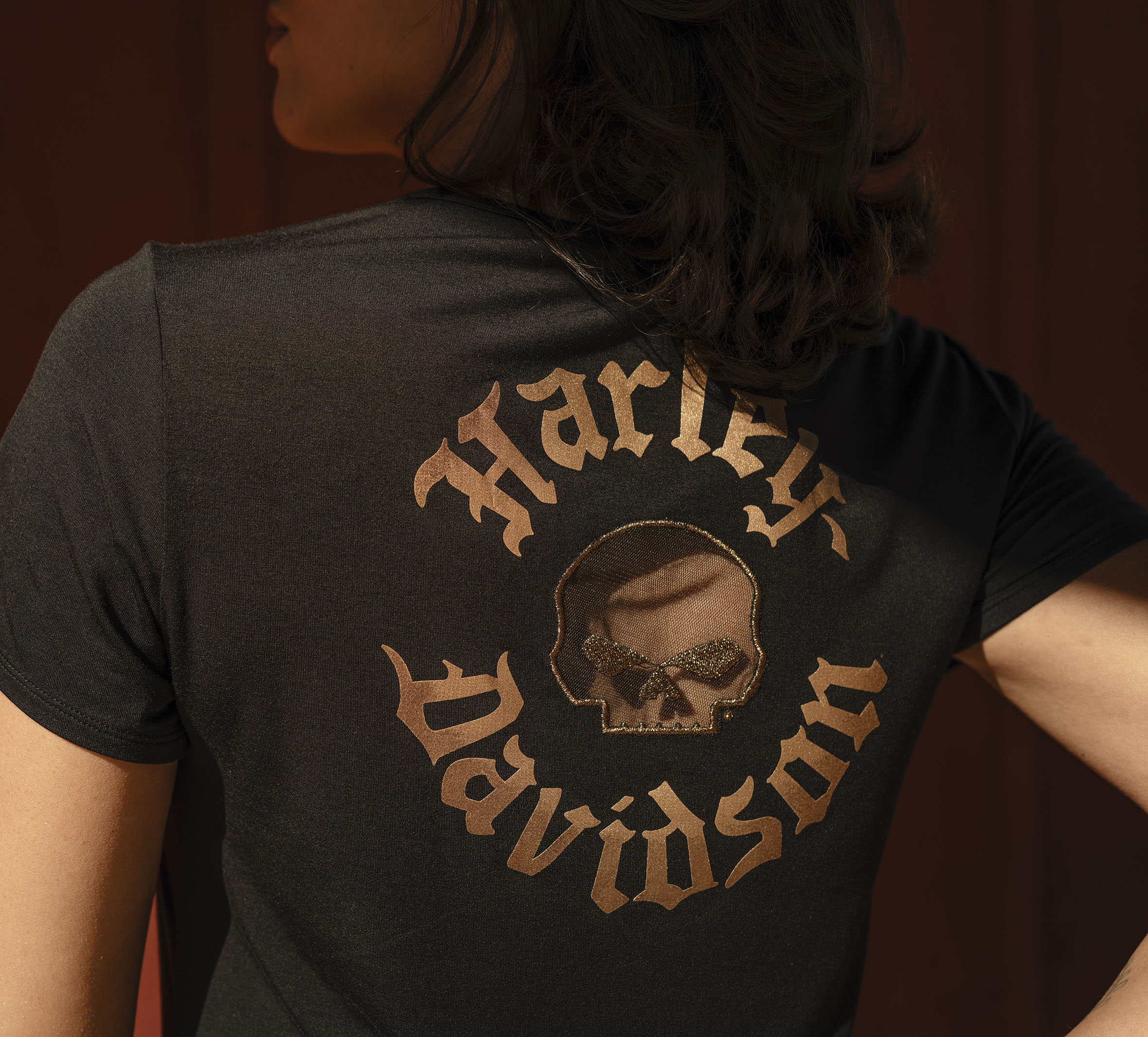 Women's Willie G Skull Scoop Tee | Harley-Davidson CA