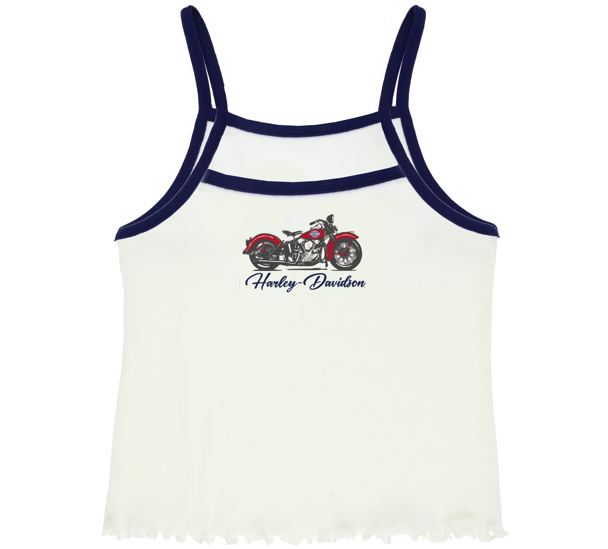 Ameri ロゴタンク Americana Lettuce Edge Tank with Picot Edge | Harley-Davidson USA
