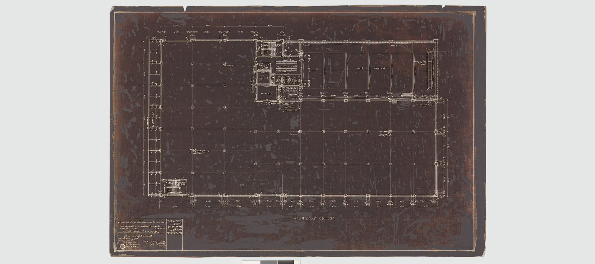 An antique blueprint