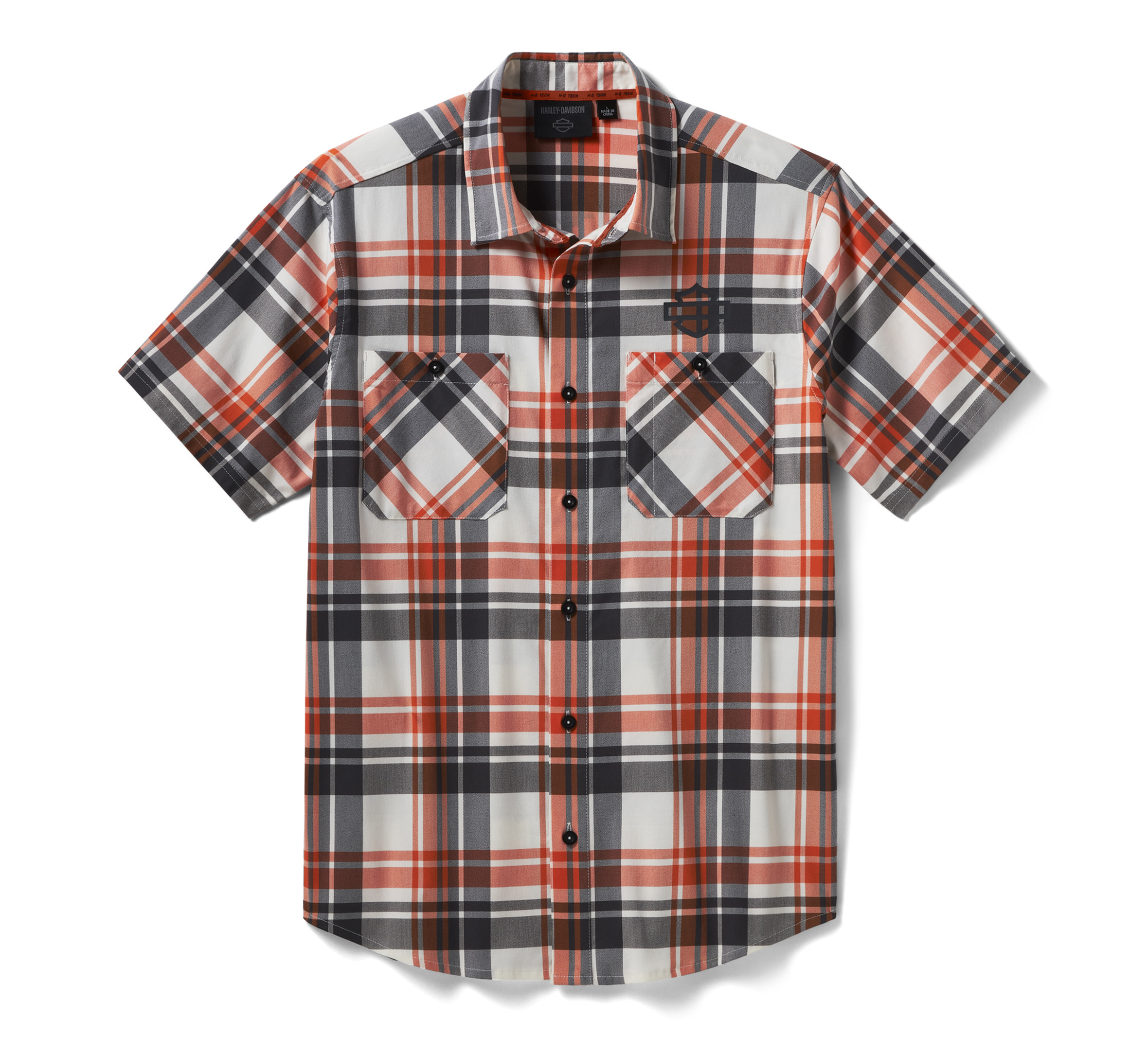 mens harley dress shirts Harley-Davidson Men's Long Sleeve Button Shirt, Willie G Skull, Gray