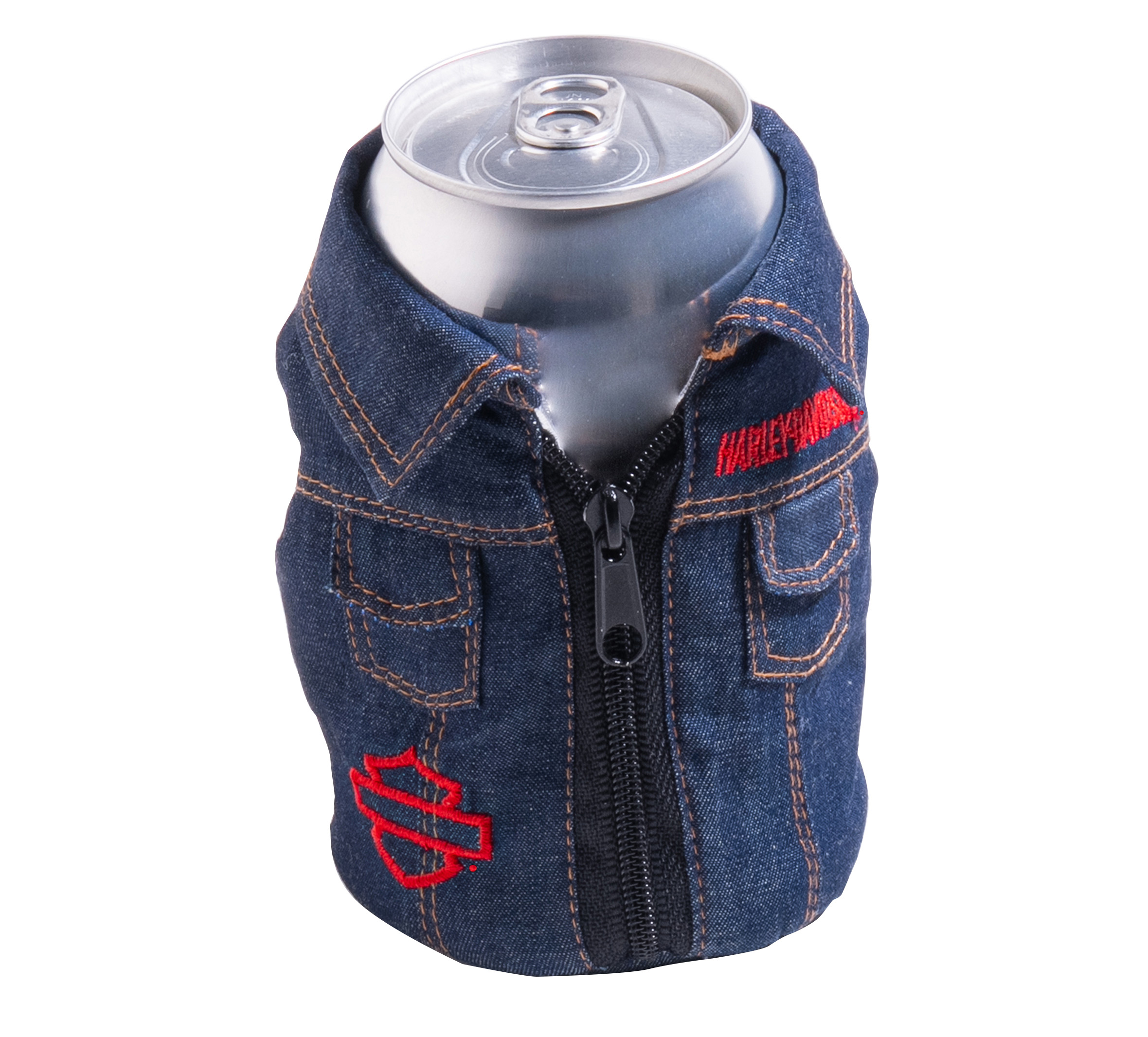 1970's Psychedelic Denim Can Cooler