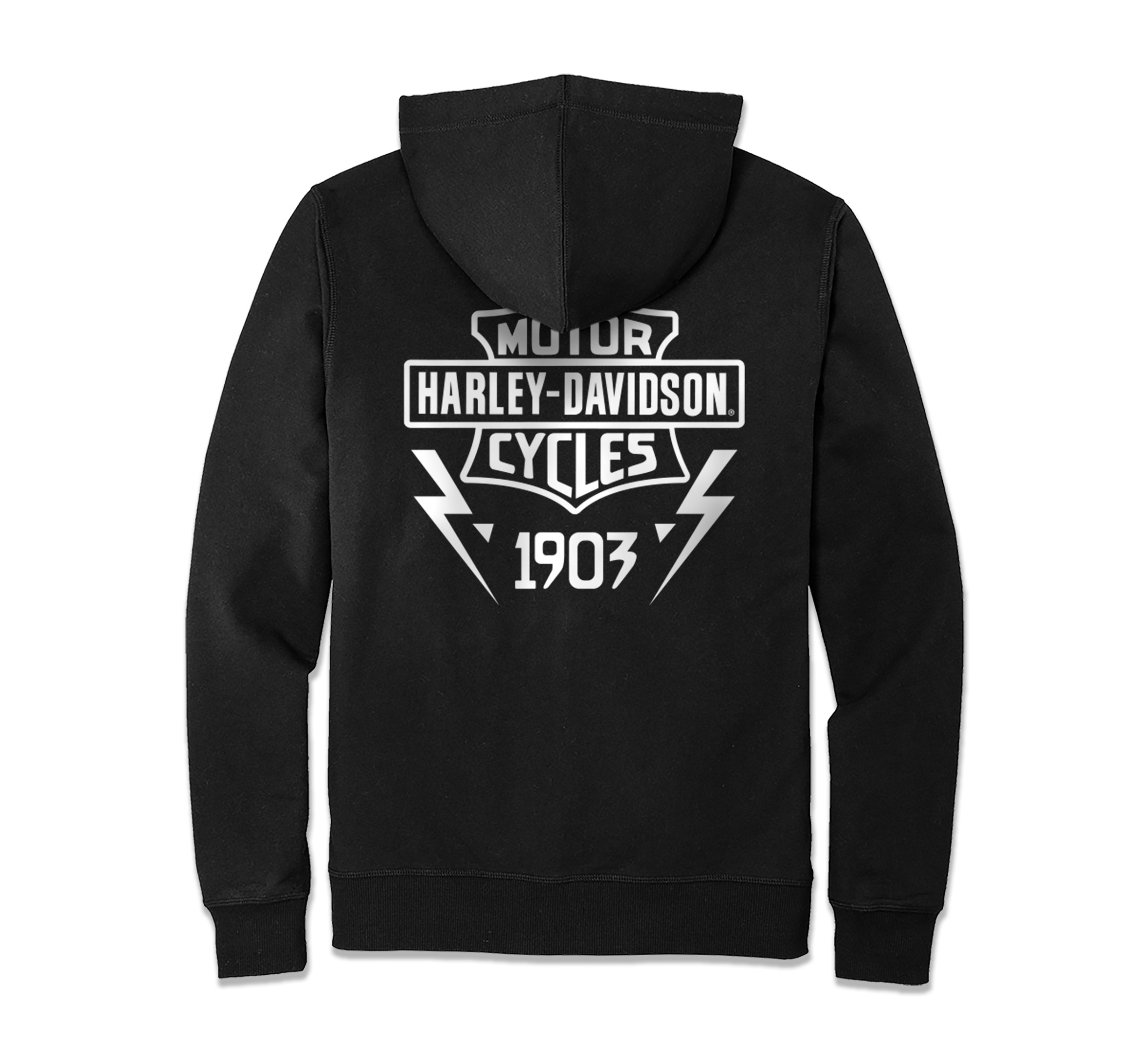 Men's Bar & Shield Lightning Bolt Lightweight Full Zip Hoodie