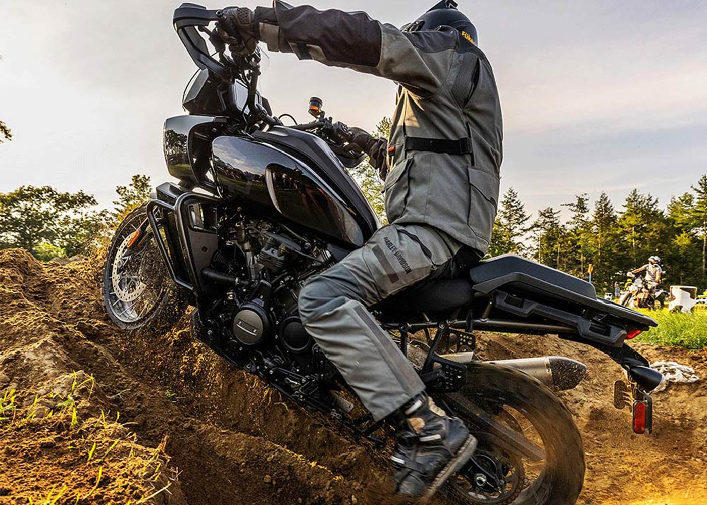 Pan America motorcycle off-roaching