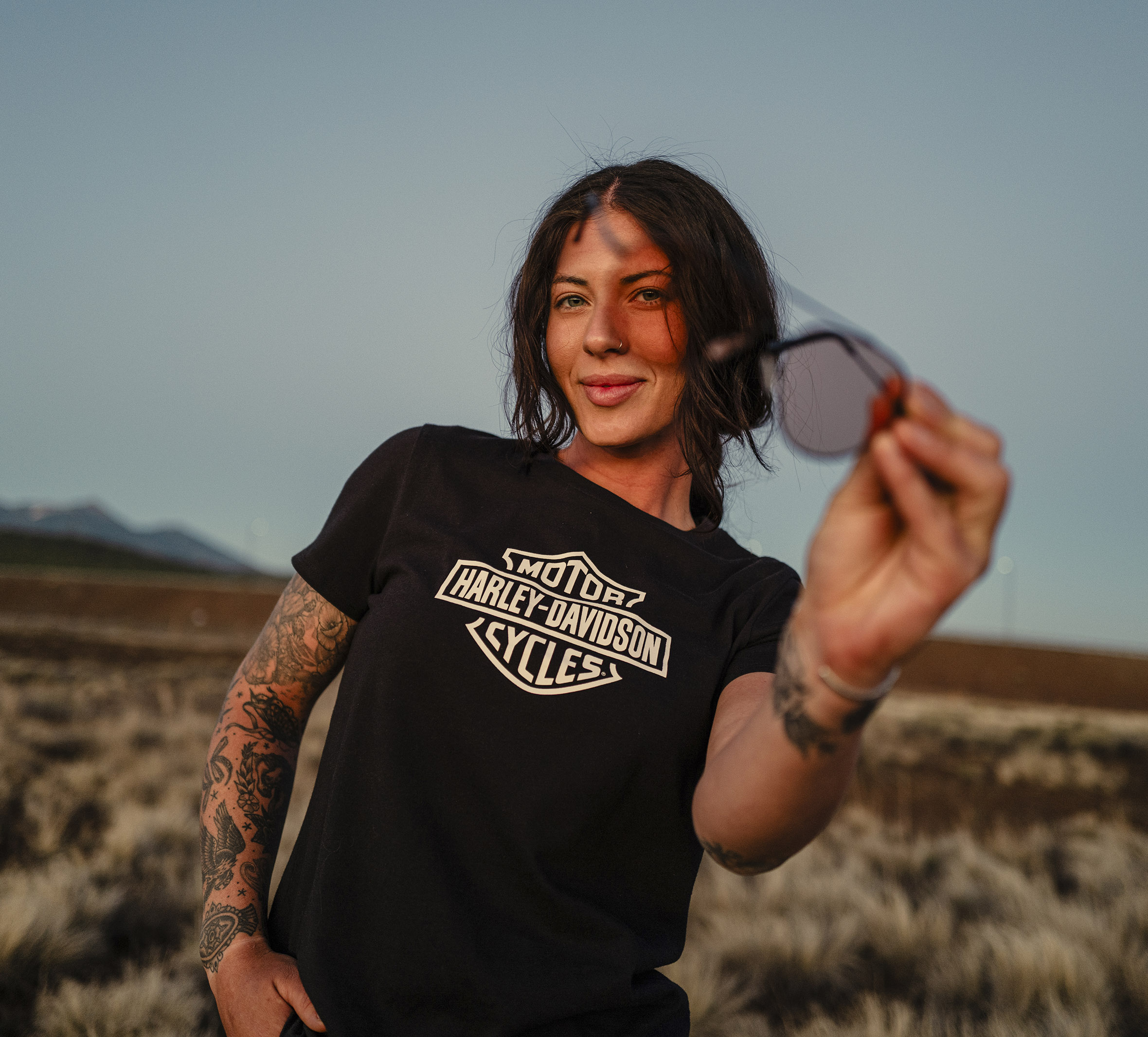 Women's H-D Standard Bar & Shield Tee - Harley Black | Harley