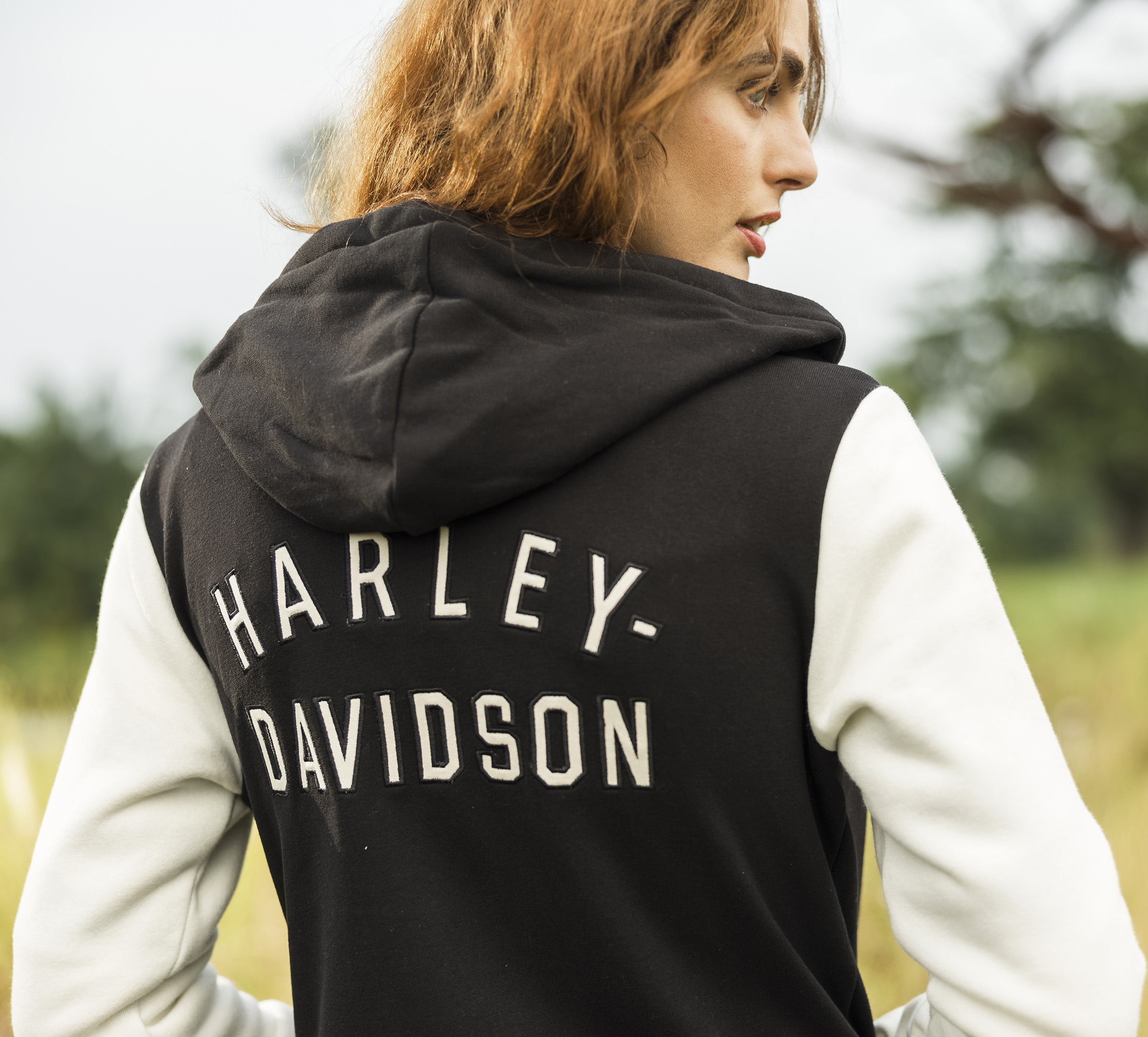 Women's Special Colorblock Racer Font Hoodie | Harley-Davidson USA