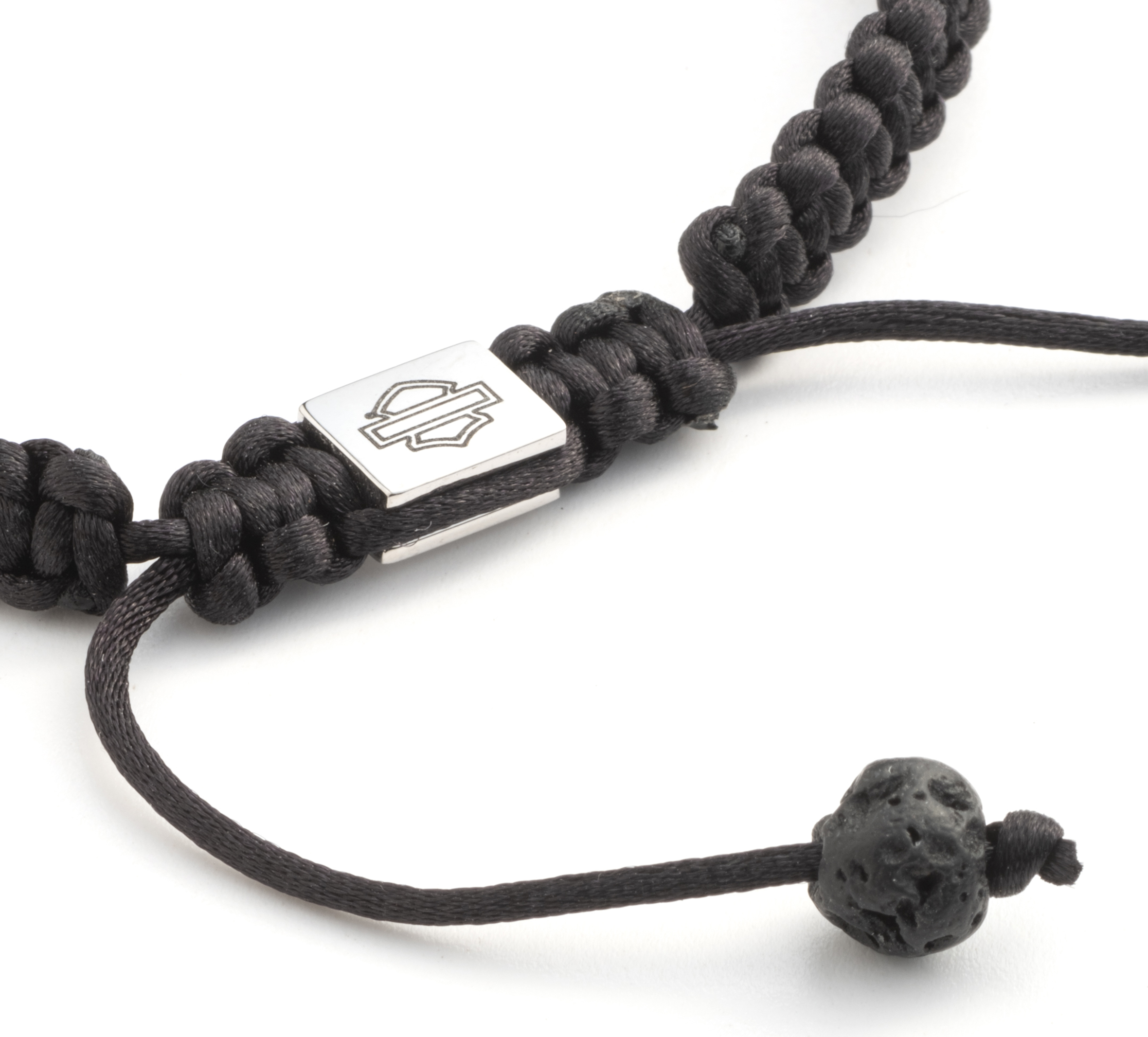 Men's Lava Bead Rondelle Bracelet