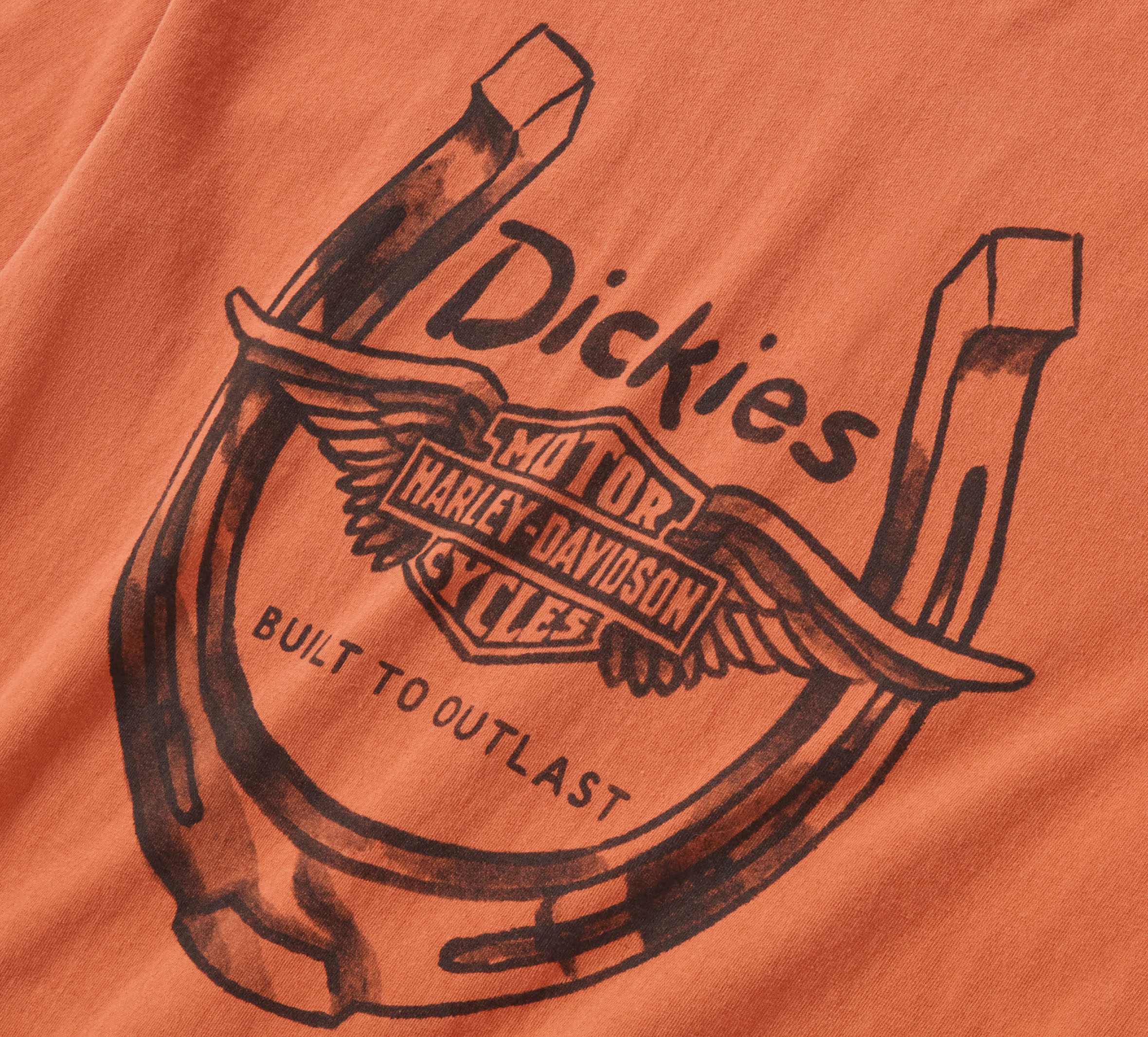 Dickies x H-D Winged Horseshoe Langarm-T-Shirt für Herren
