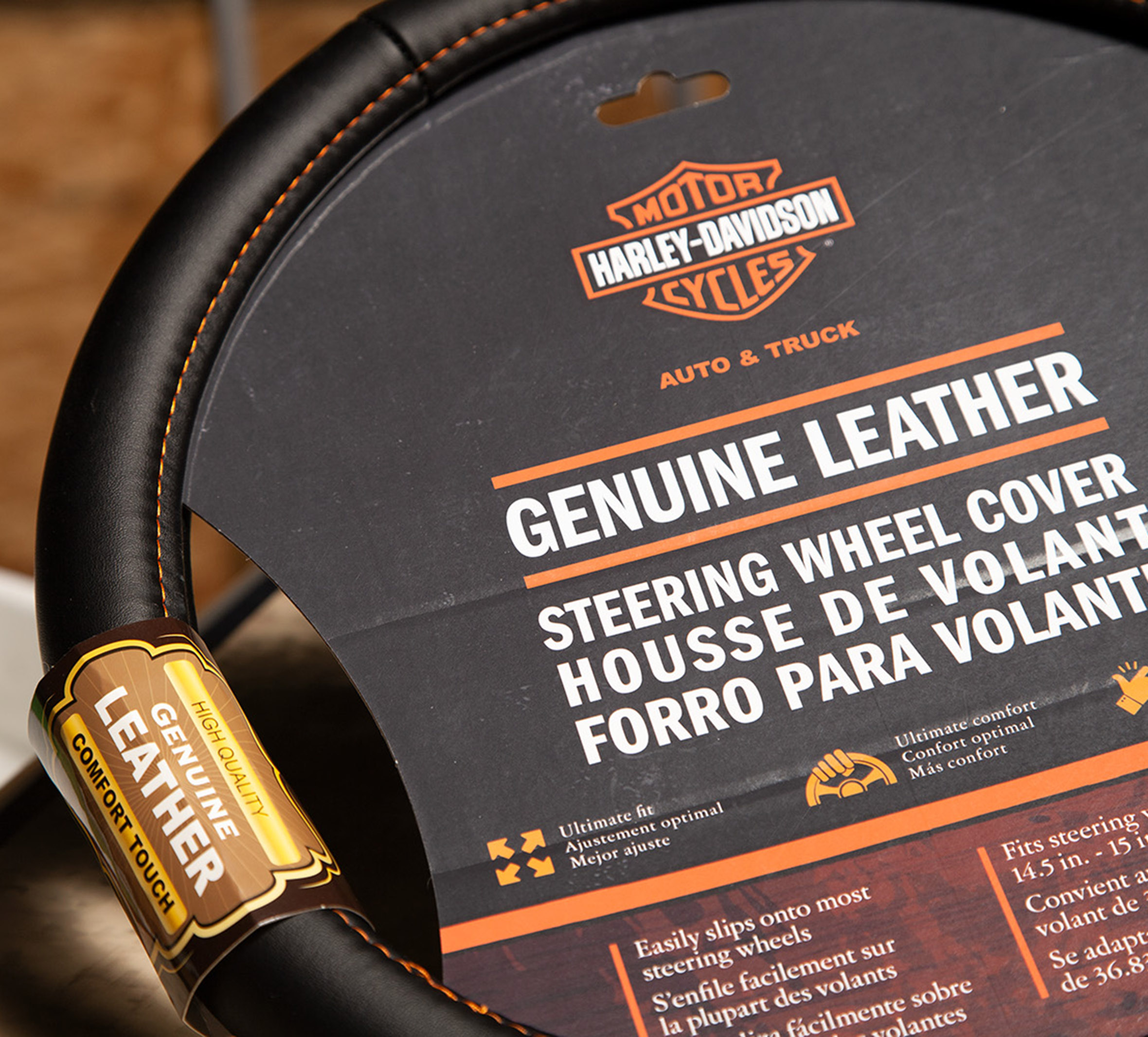 Leather Steering Wheel Cover