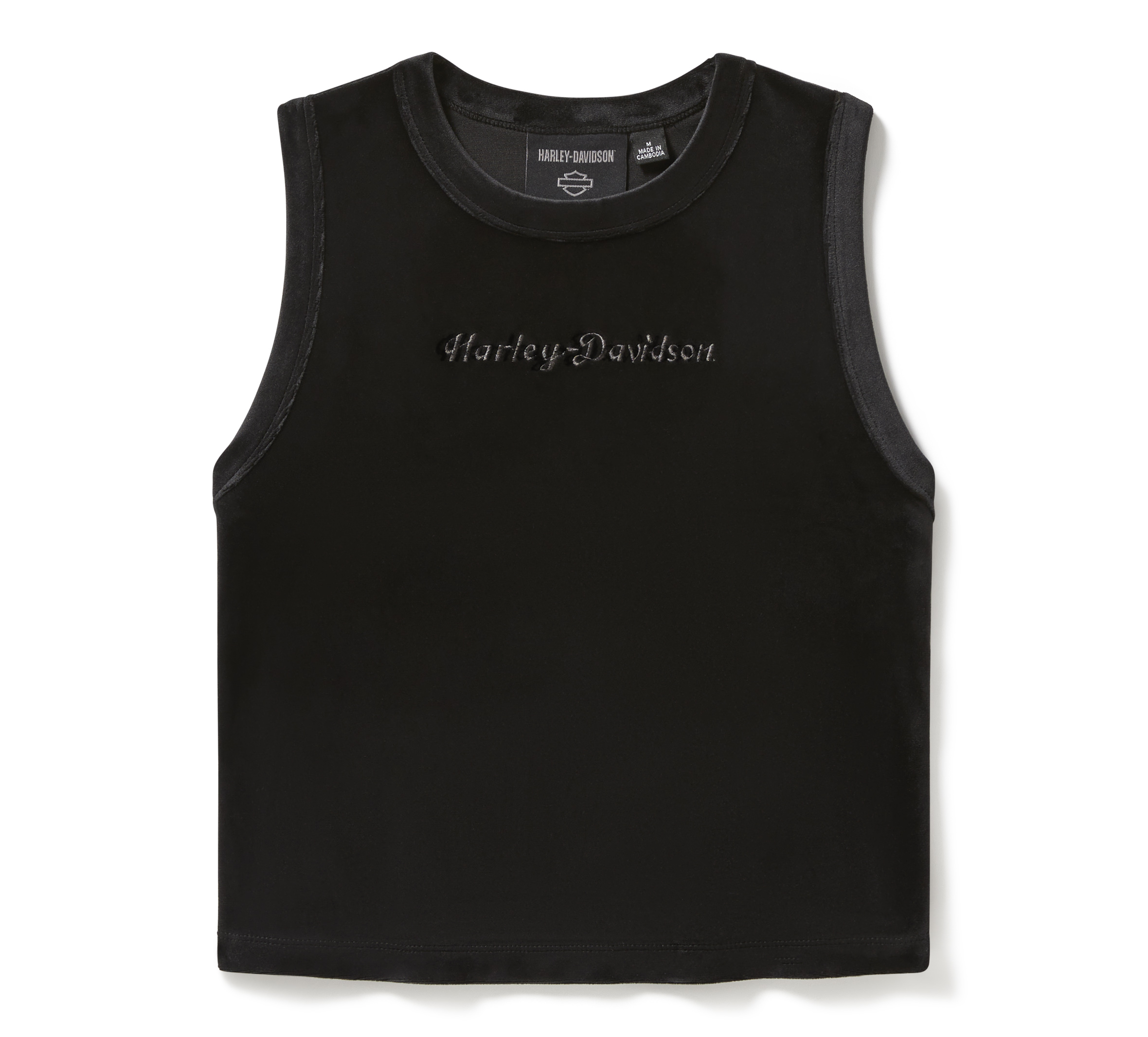 Débardeur en velours à encolure ras du cou