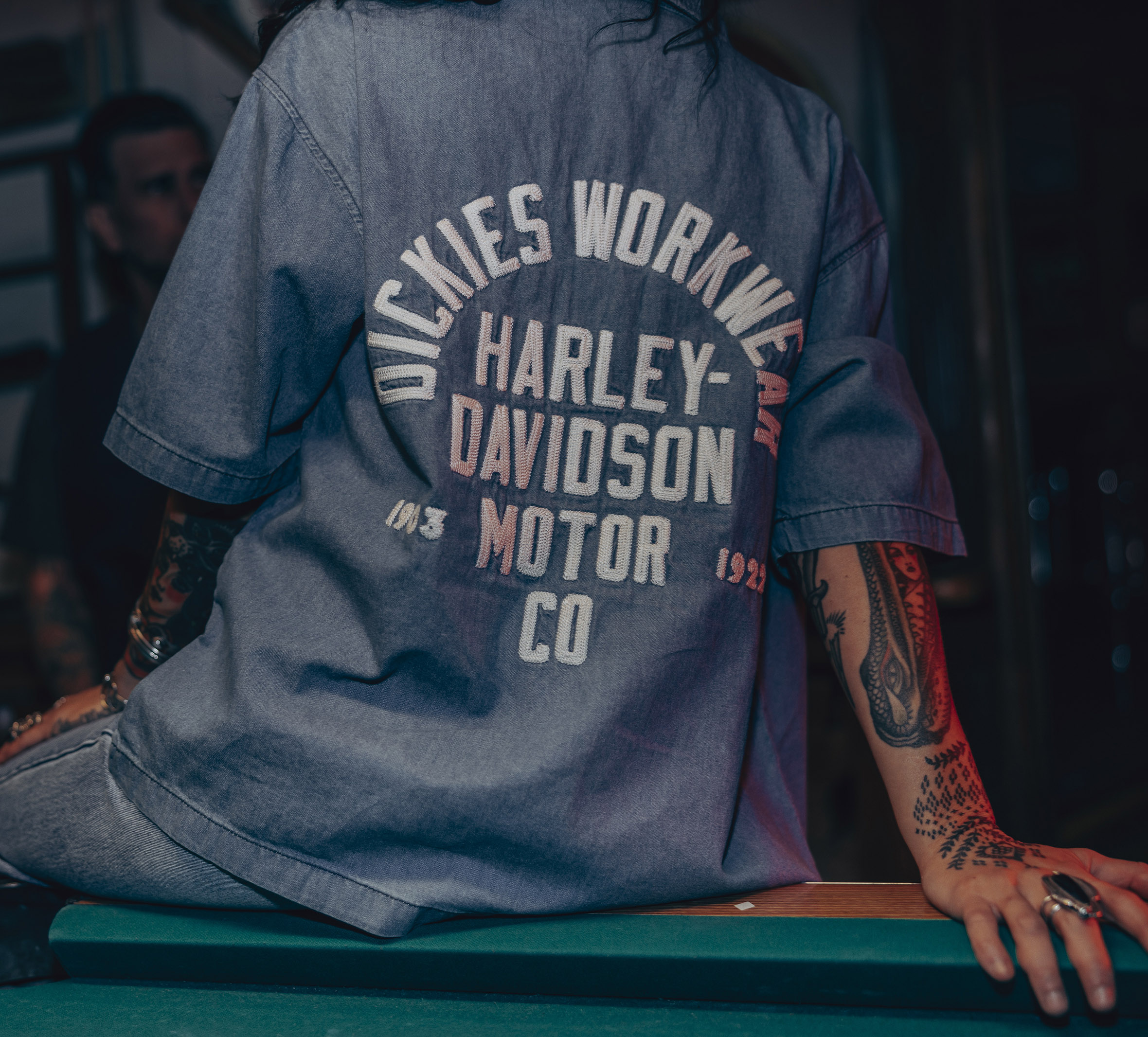 Dickies x H-D Boxy Fit Chambray Work Shirt