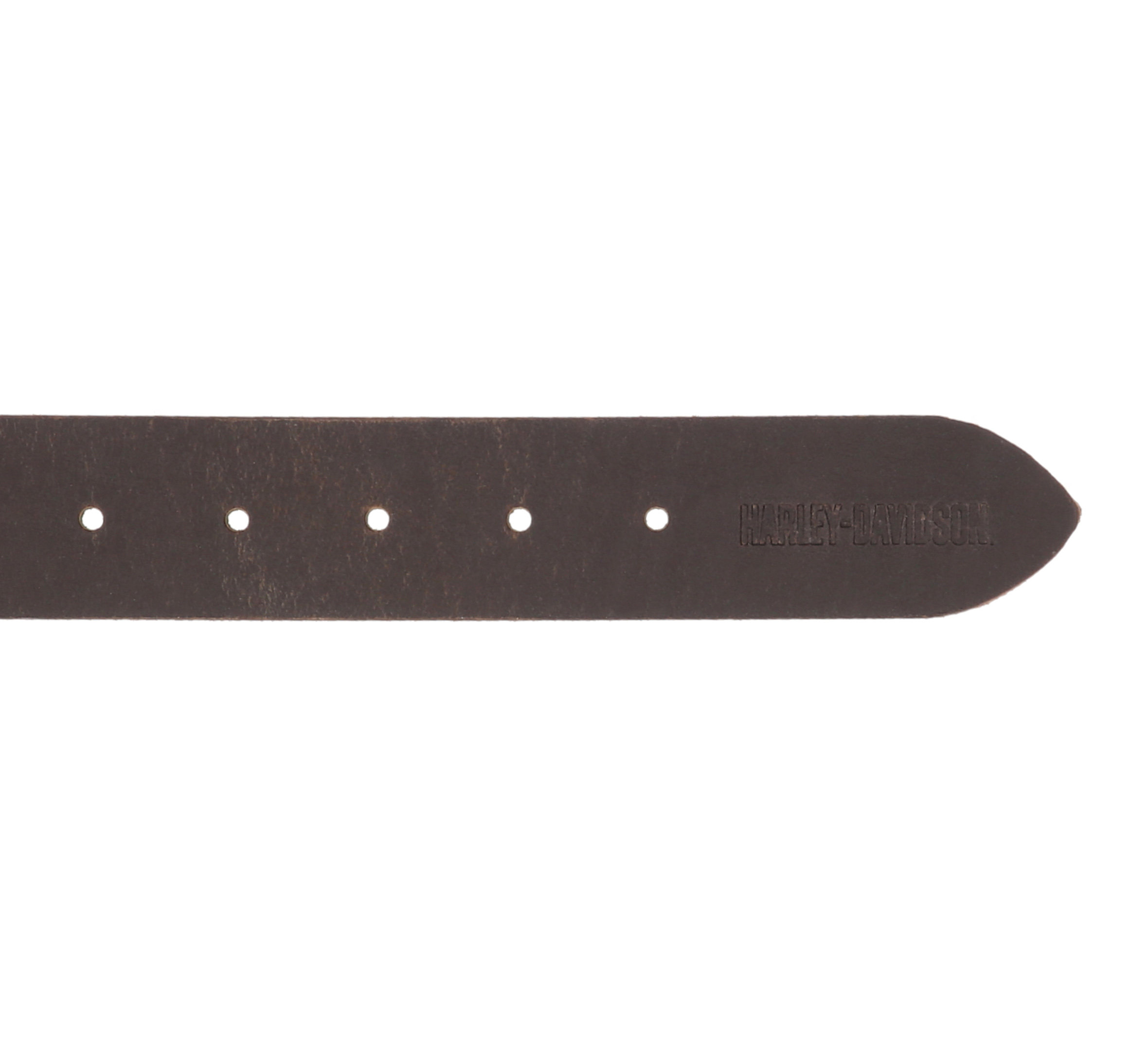 Metal Bar & Shield Keeper Belt in Brown