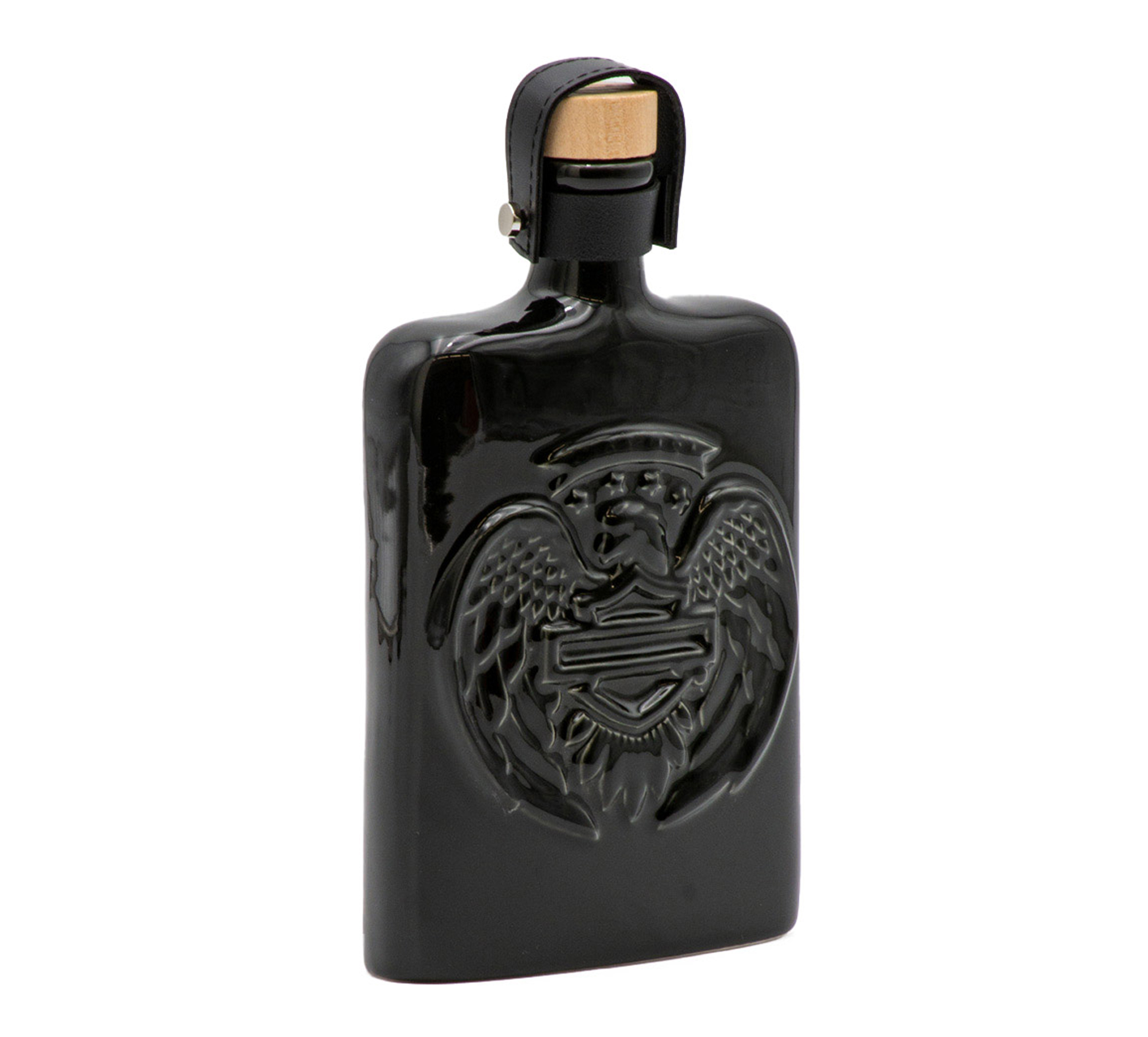 Open Bar & Shield Eagle Flask