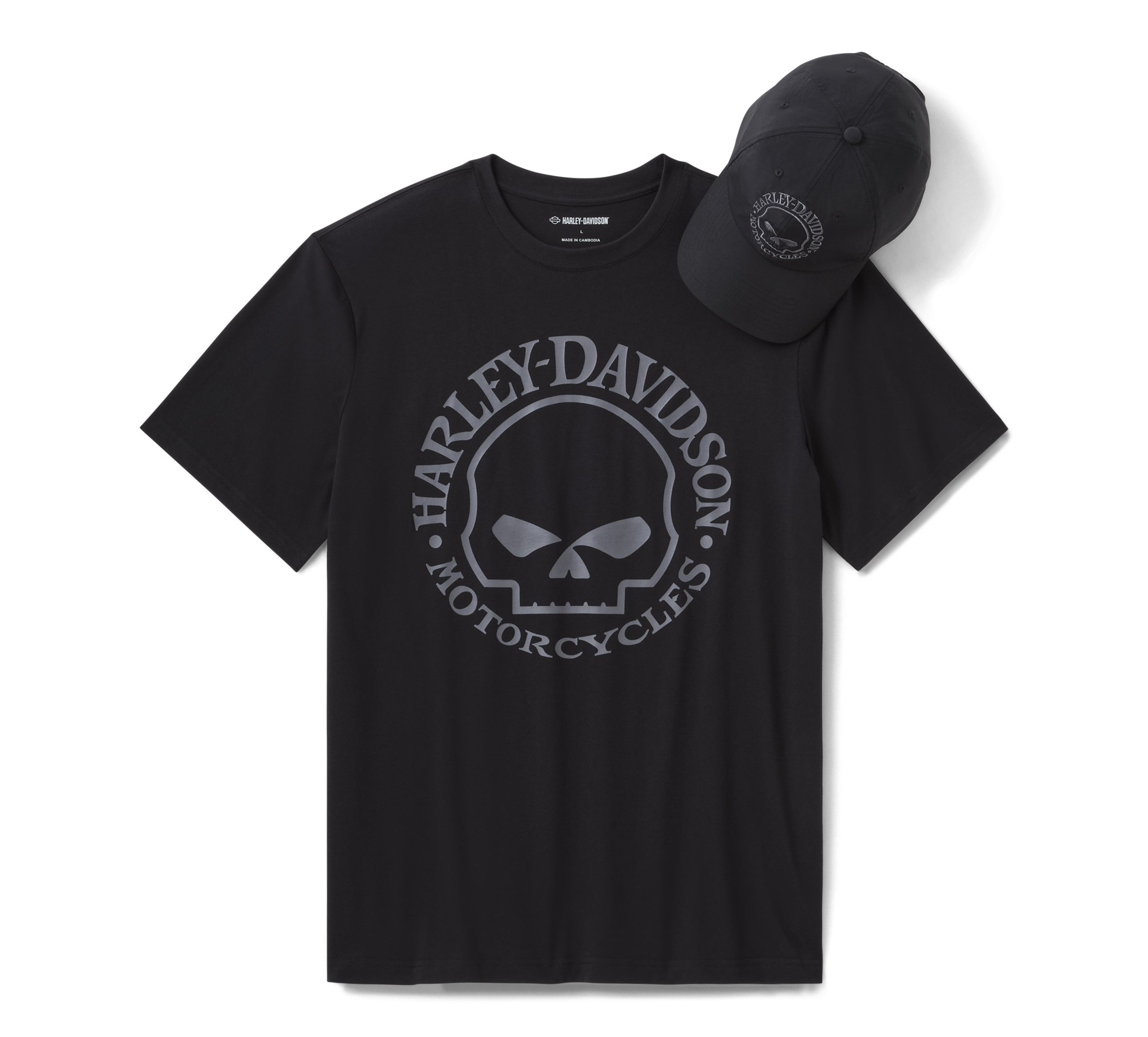 Willie G Skull Mütze- und T-Shirt-Geschenkset für Herren