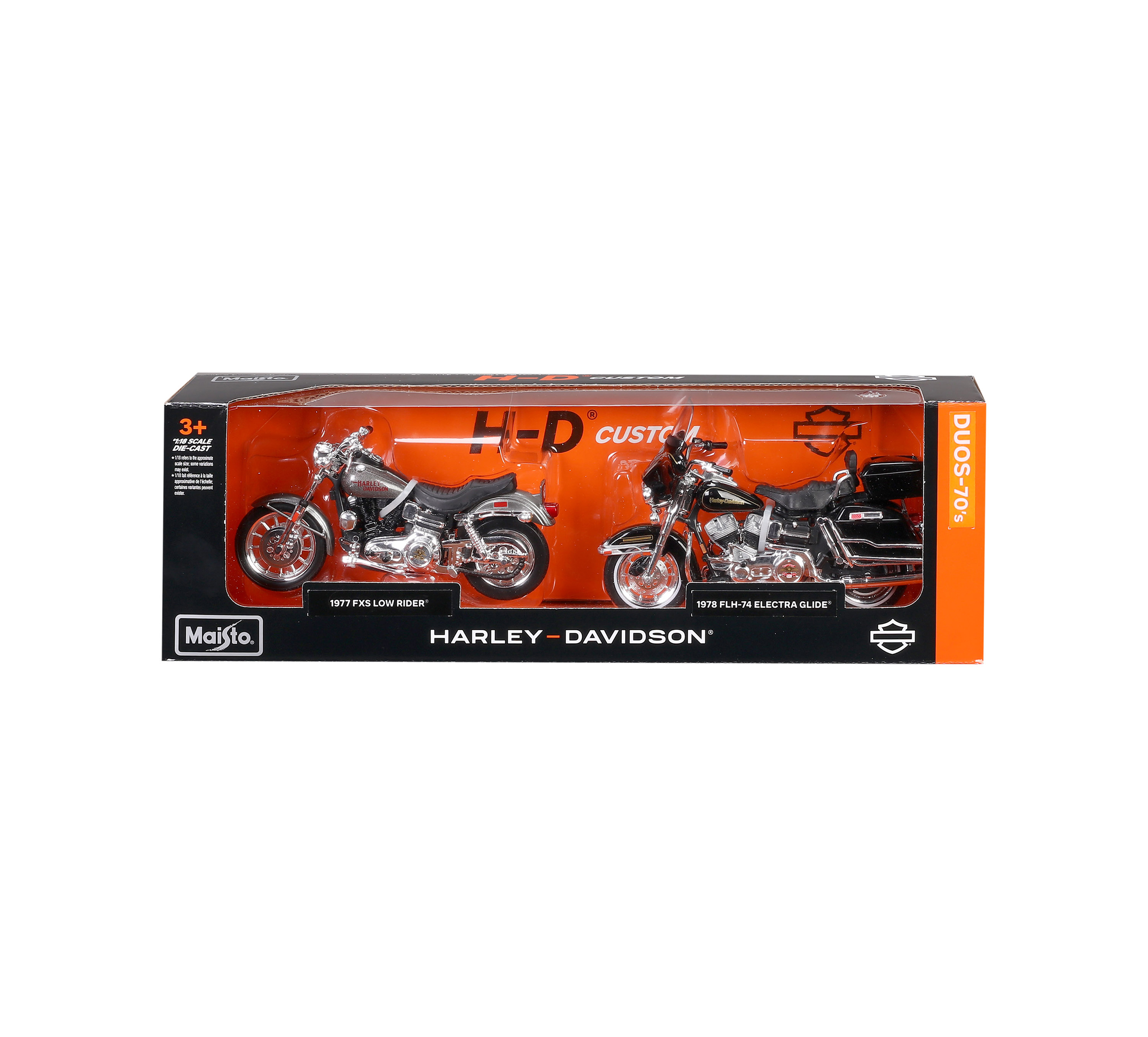 1:18 H-D Duos - 70s 77 FXS Low Rider / 78 Electra Glide | Harley