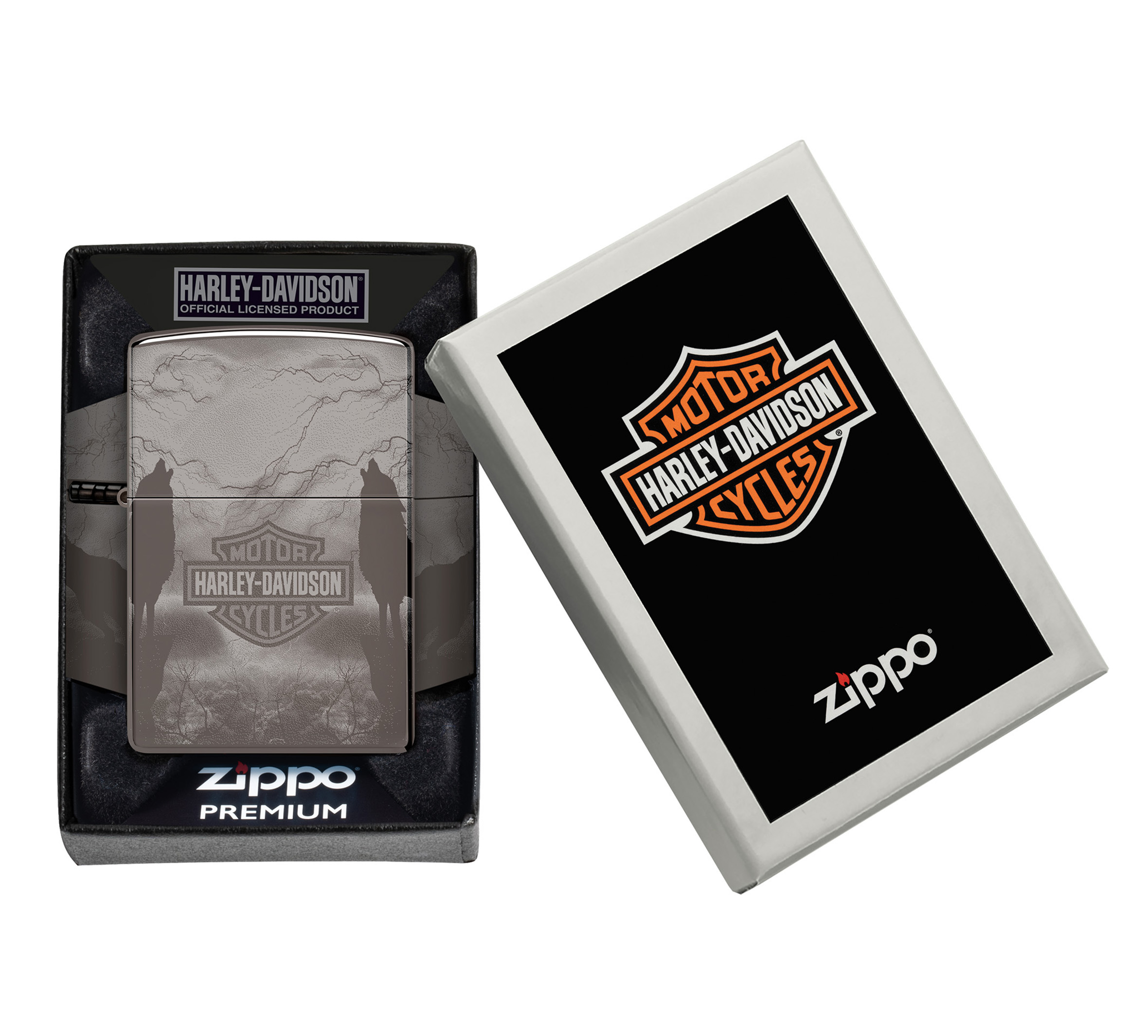 Harley-Davidson Bar and Shield 360 Photo Windproof Lighter