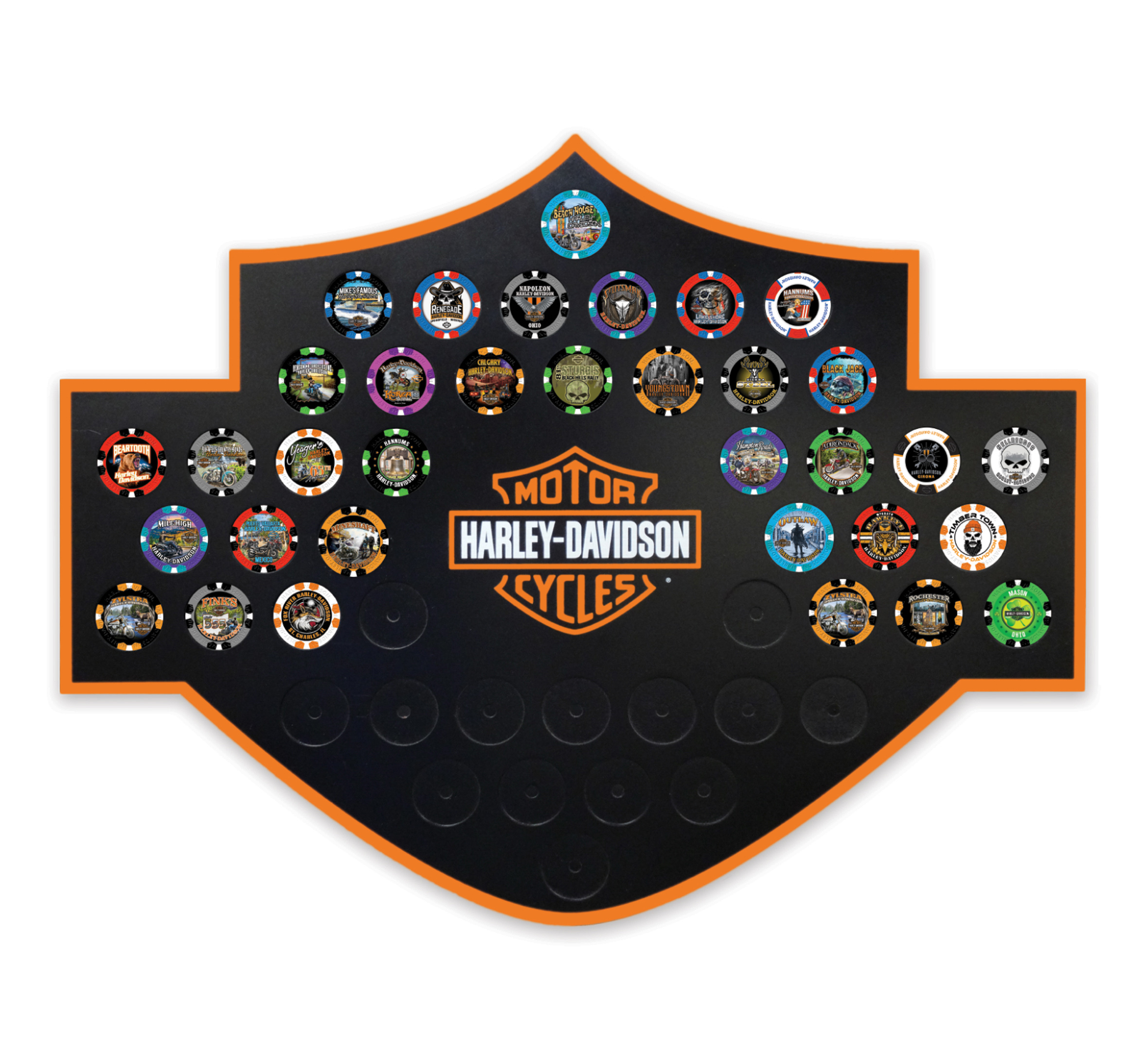 H-D Bar & Shield Magnetic Frame 48 Ct.