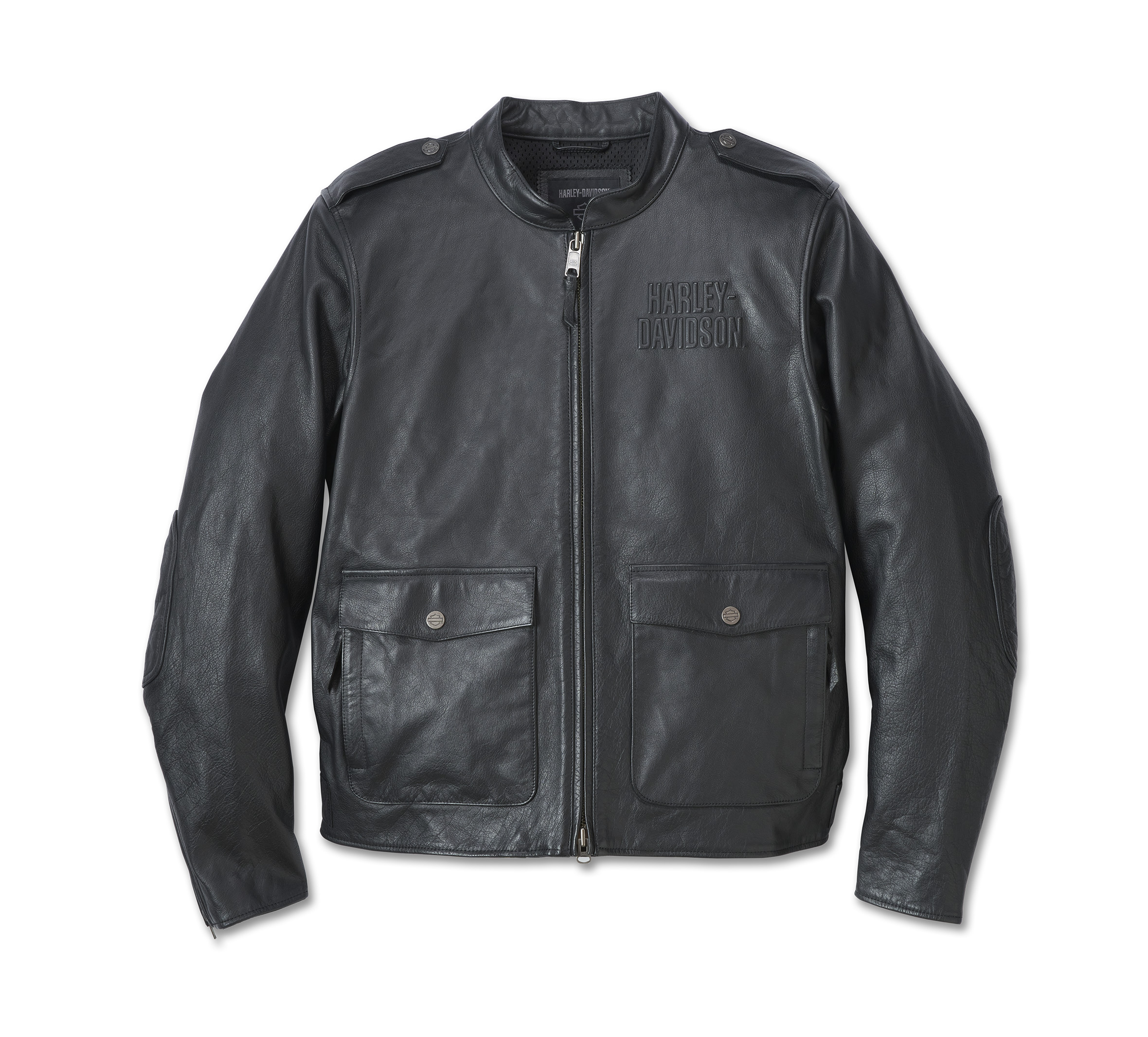 H-D Flex Layering System Captains Leather Jacket Outer Layer
