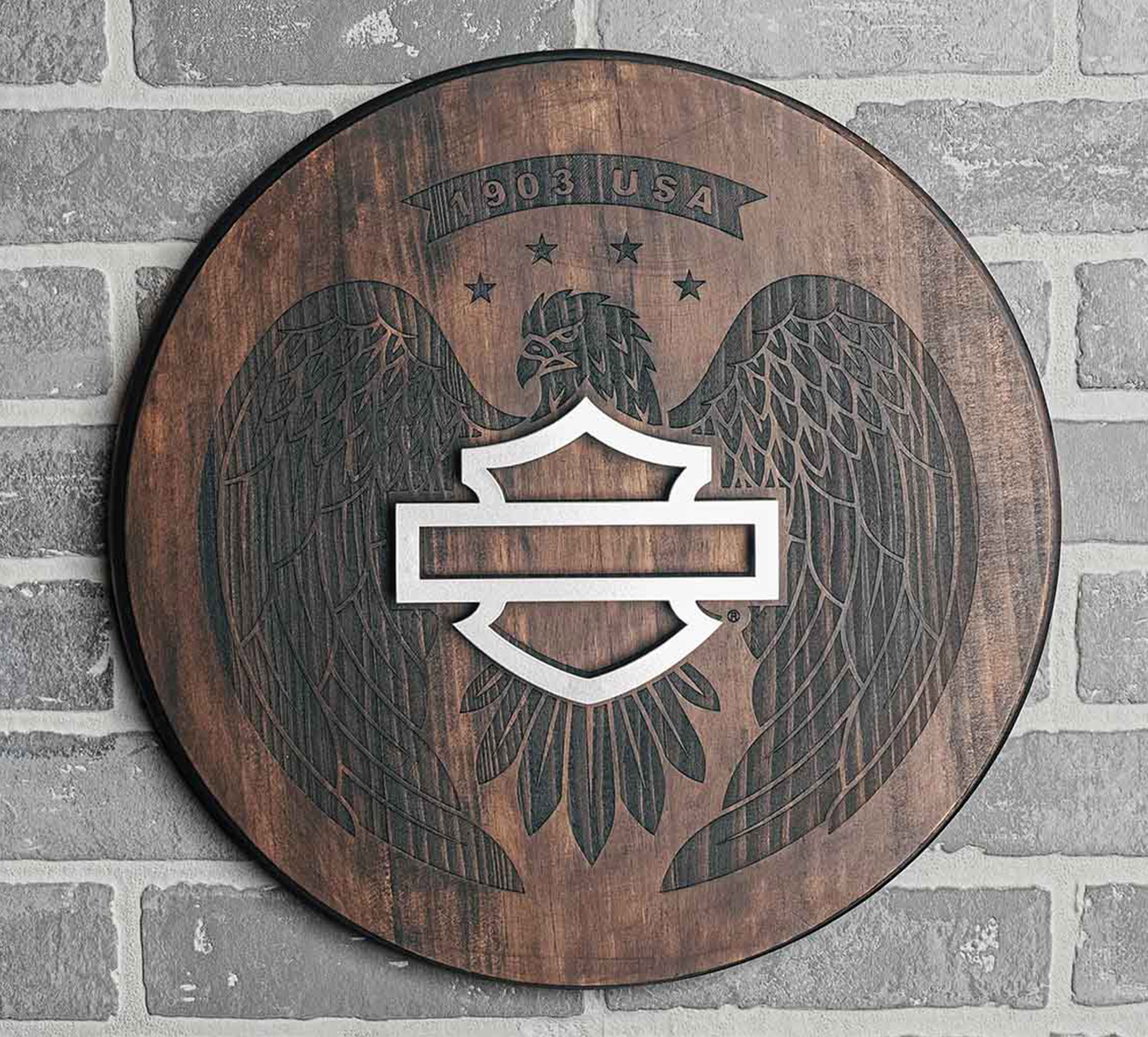 Open Bar & Shield Eagle Pub Sign