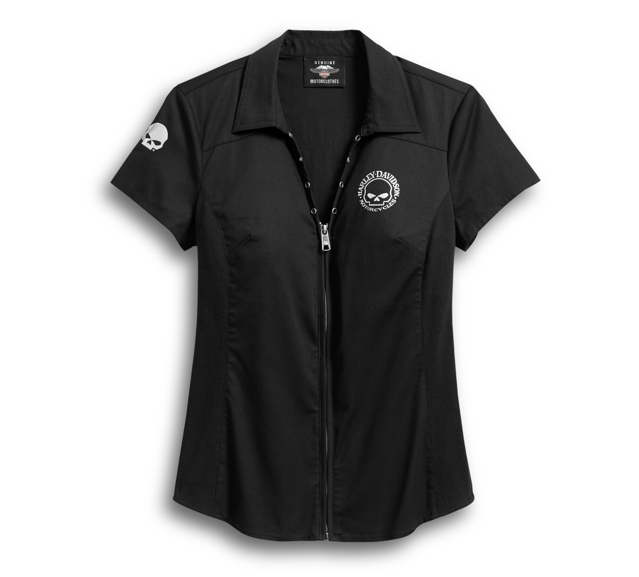 Women's Skull Zip-Front Shirt