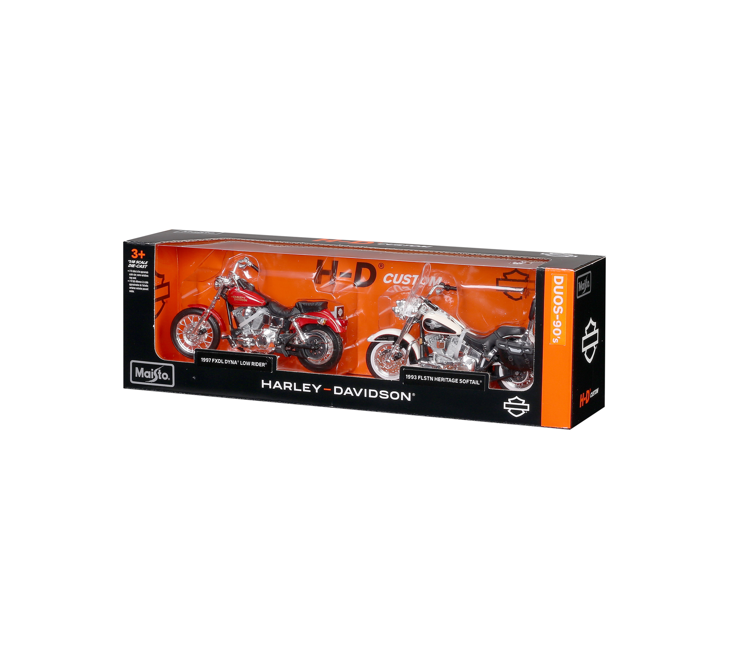 1:18 H-D Duos - 90s 93 Heritage Softail / 99 Dyna Low Rider