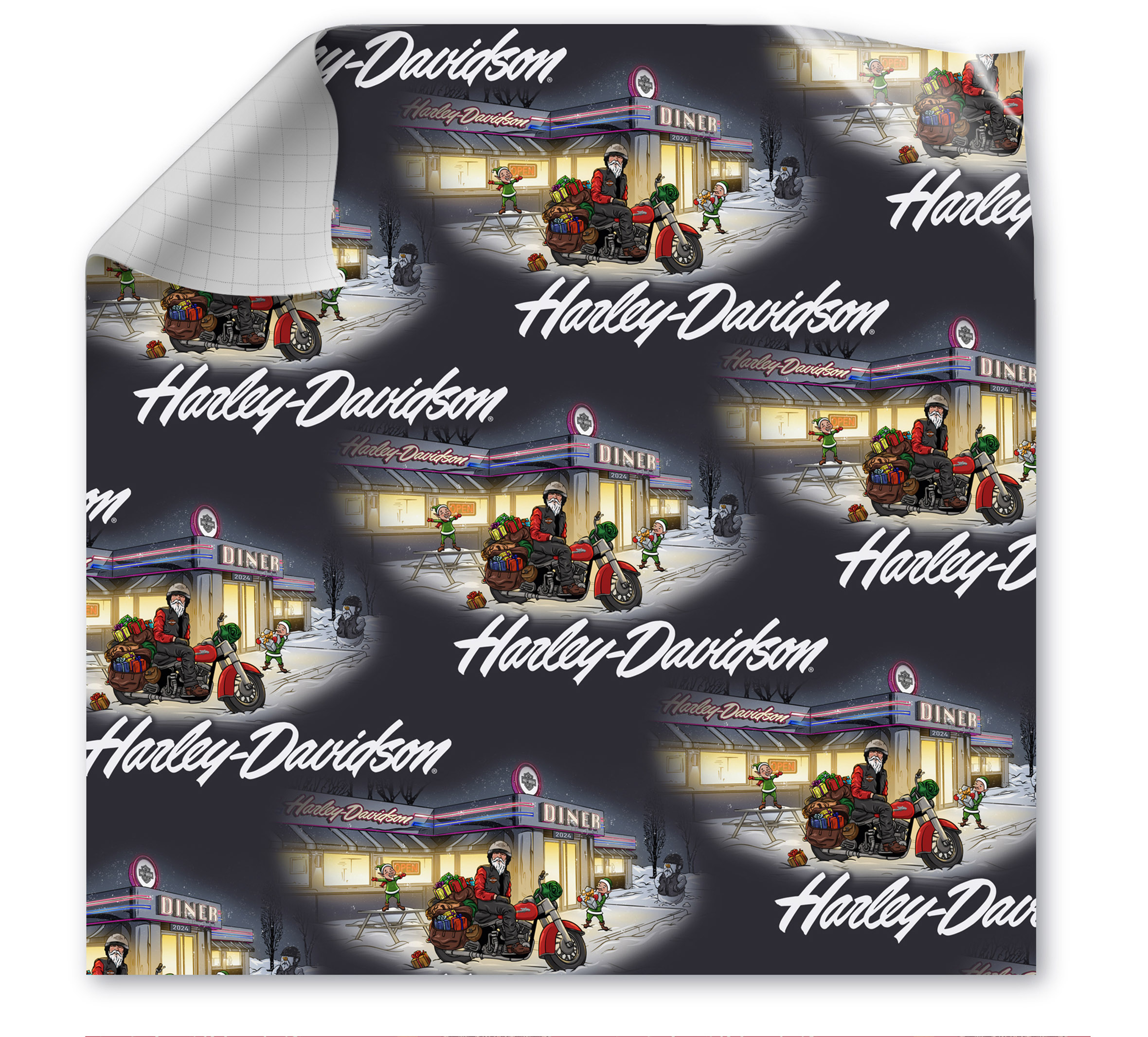 Biker Santa Gift Wrap