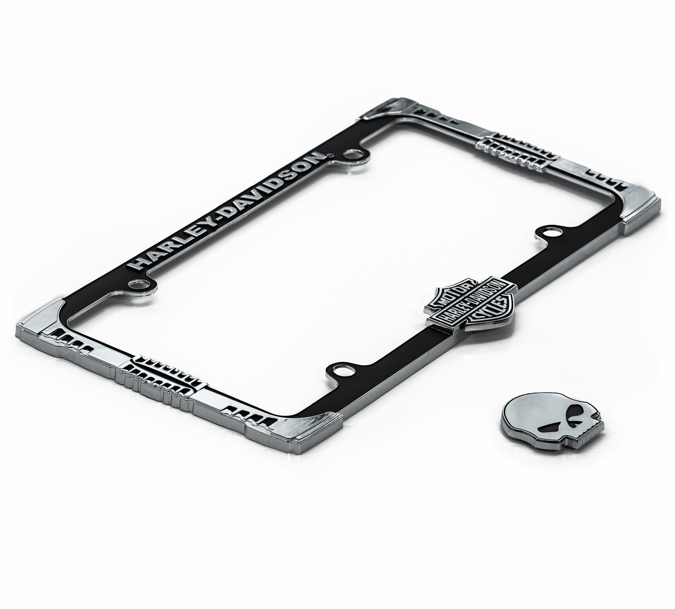 Bar & Shield Steering Wheel Cover and License Frame Kit, set