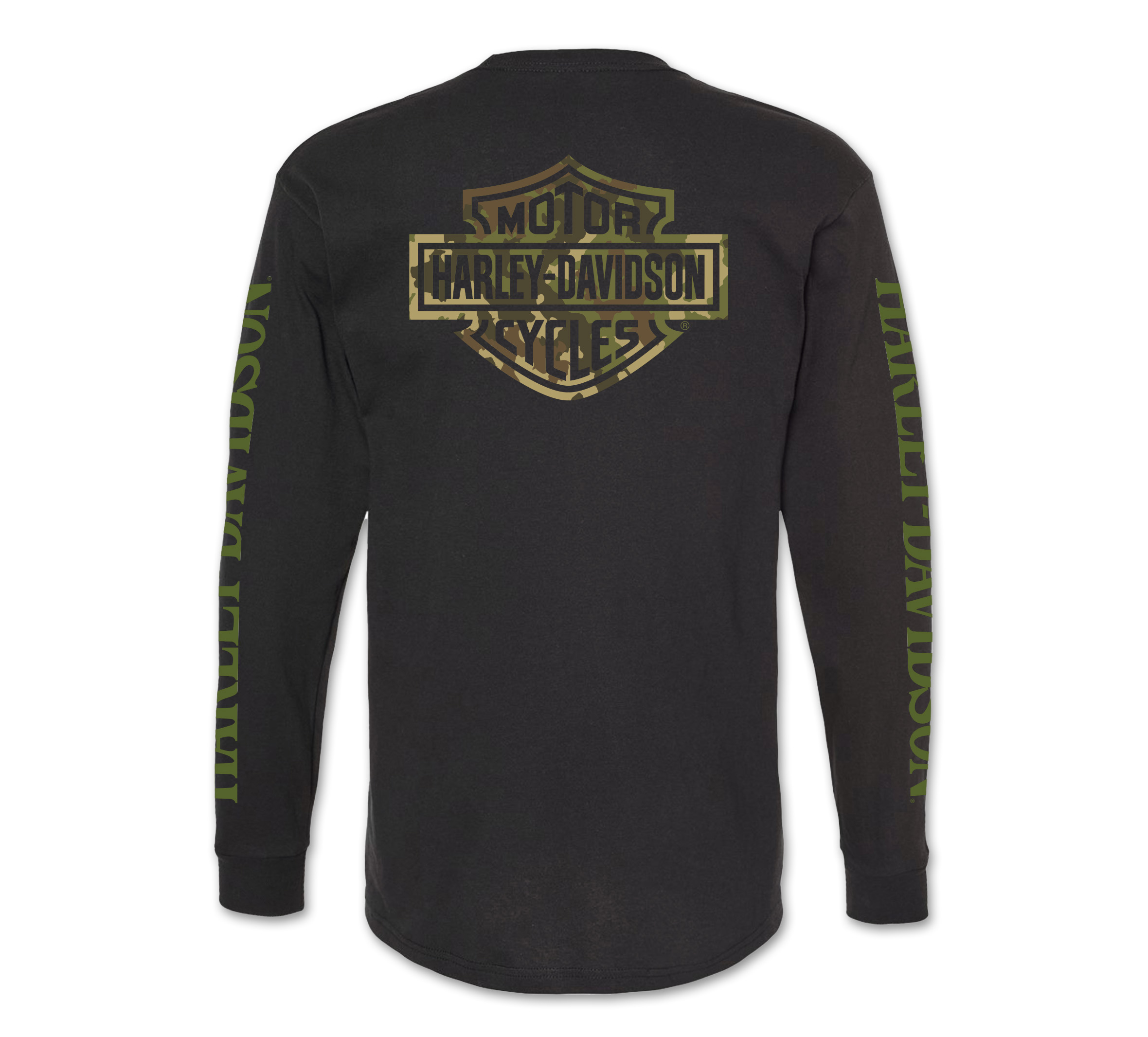 Men's Camo Bar & Shield Long Sleeve Tee